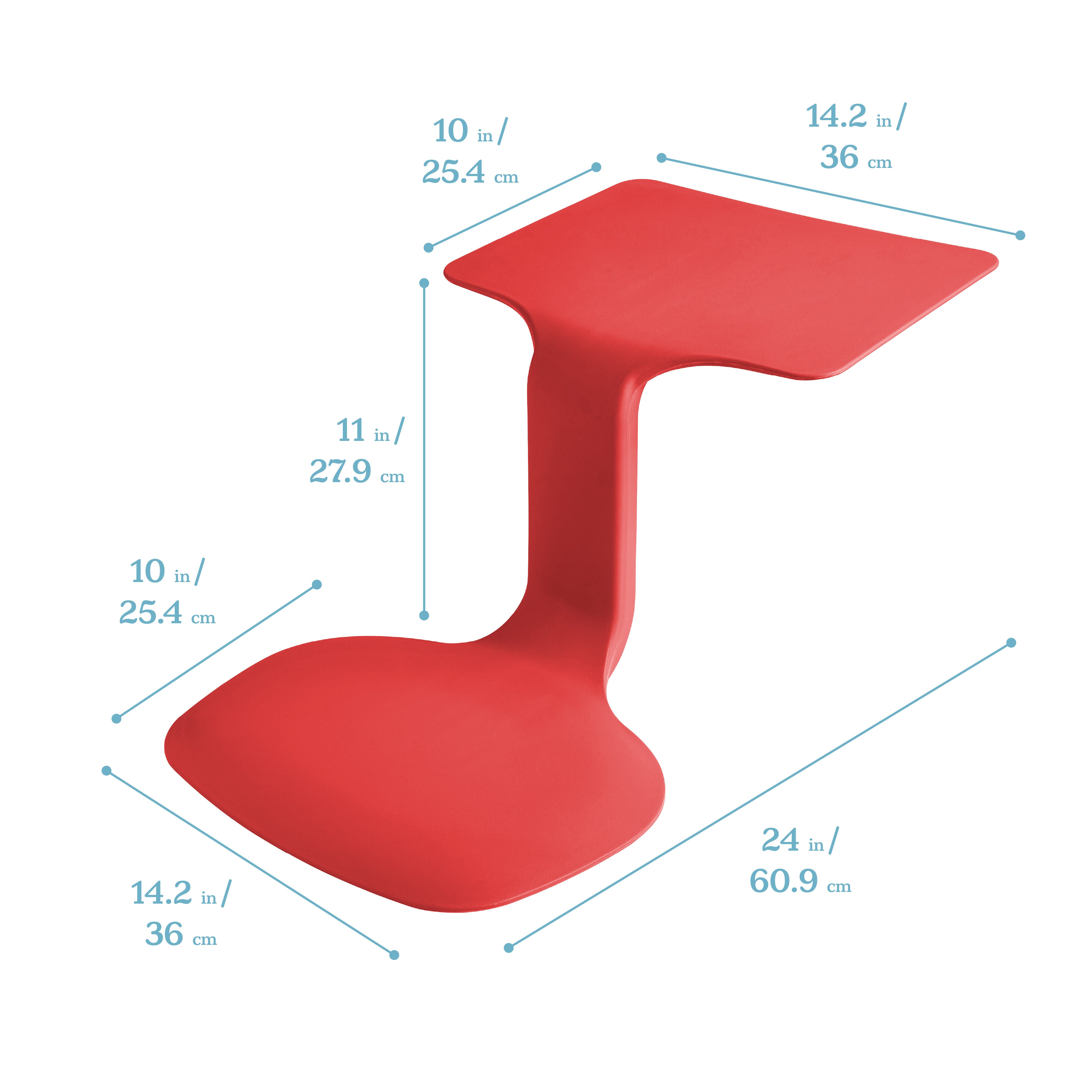 The Surf Portable Desk with Storage Cart, 10-Pack