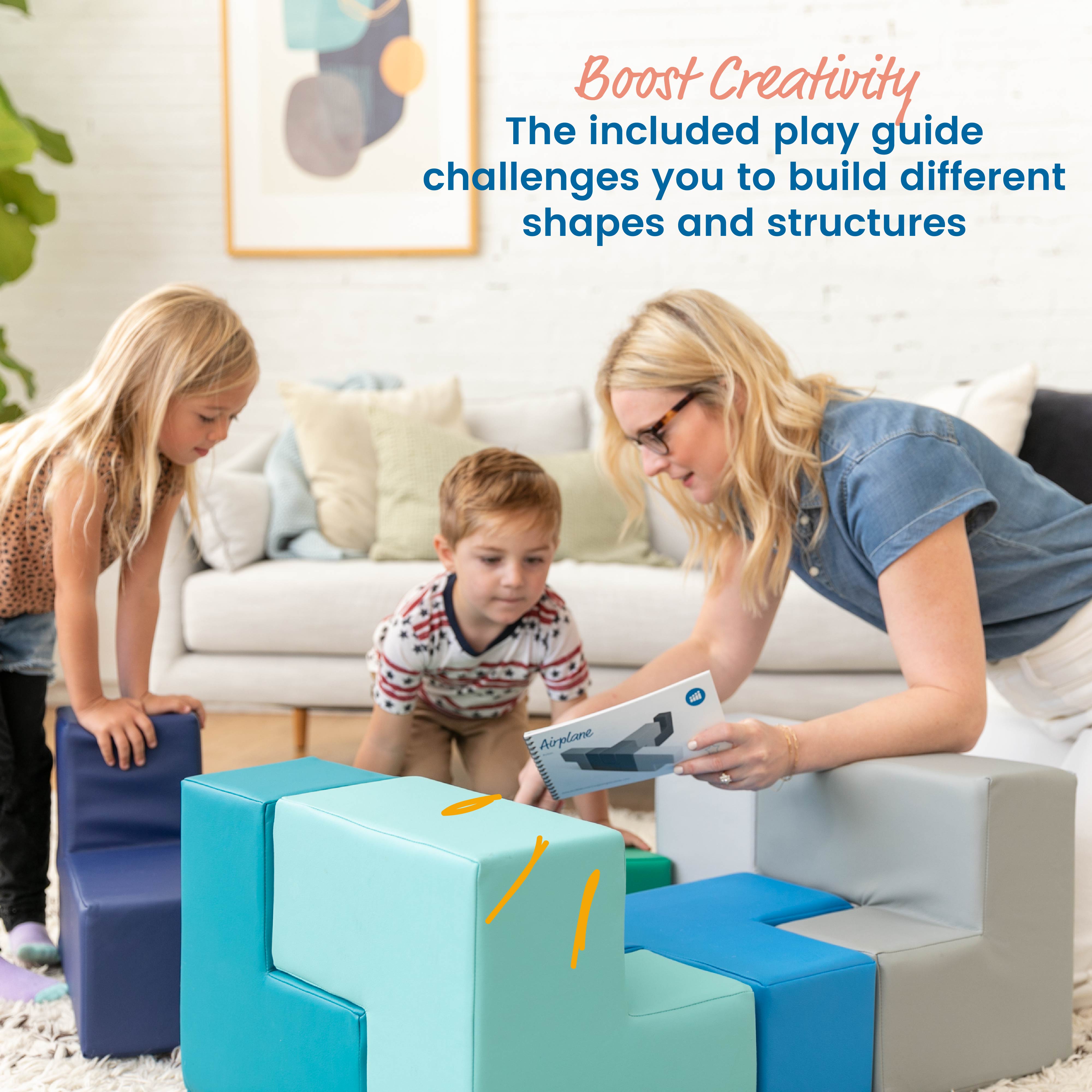 SoftZone Brainy Building Blocks, 7-Piece