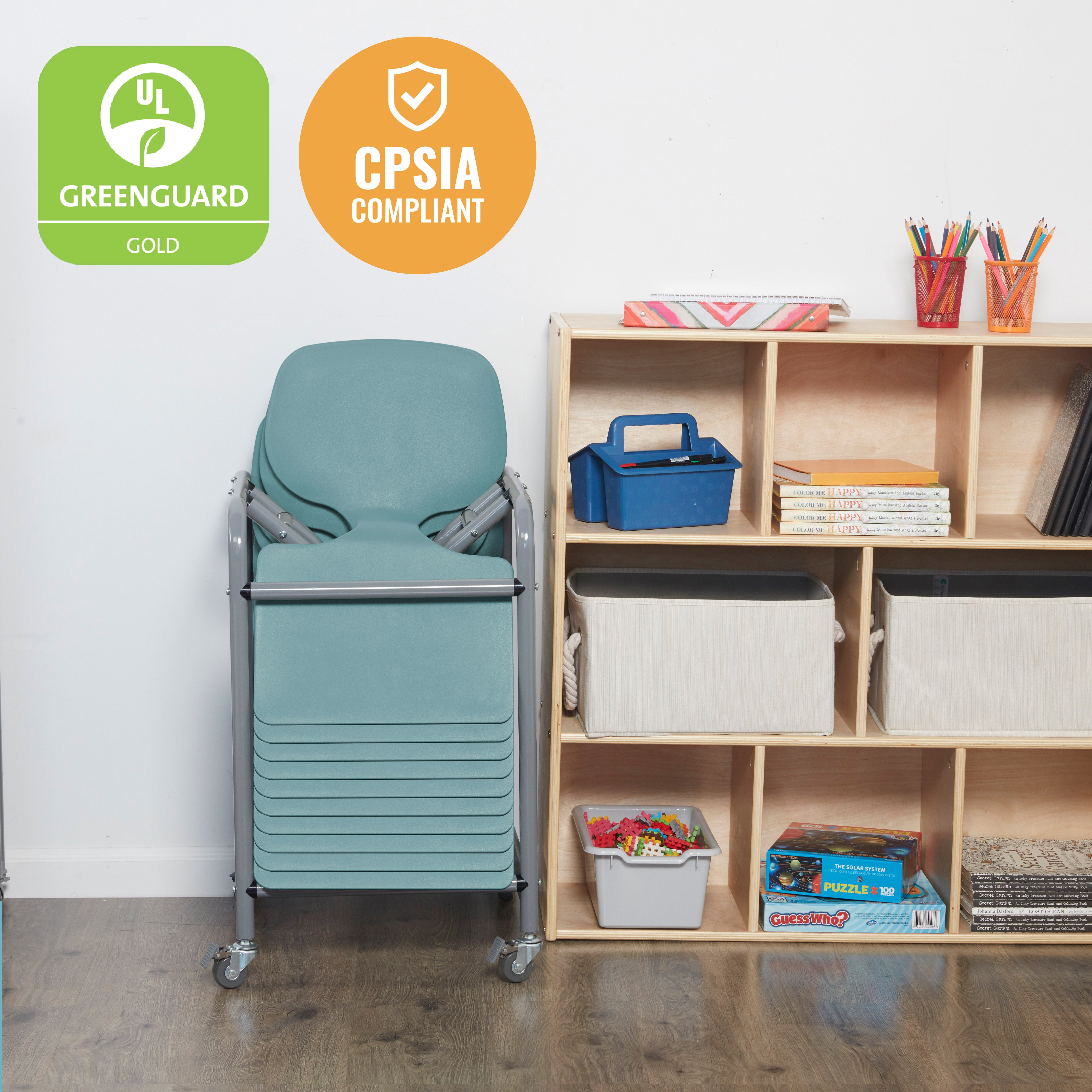 The Surf Portable Lap Desk with Mobile Storage Cart, 10-Pack