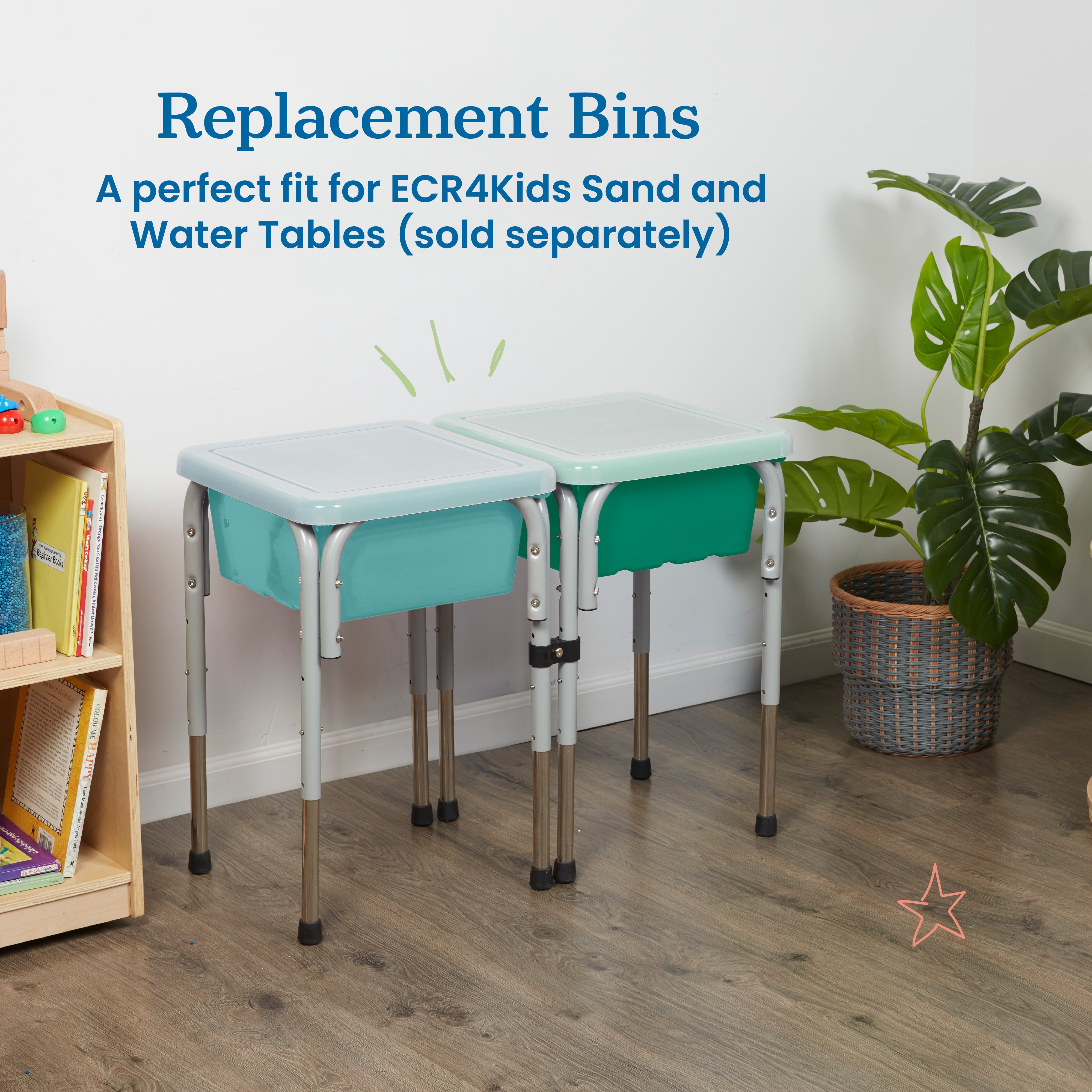 Square Bin with Lid, 4-Pack