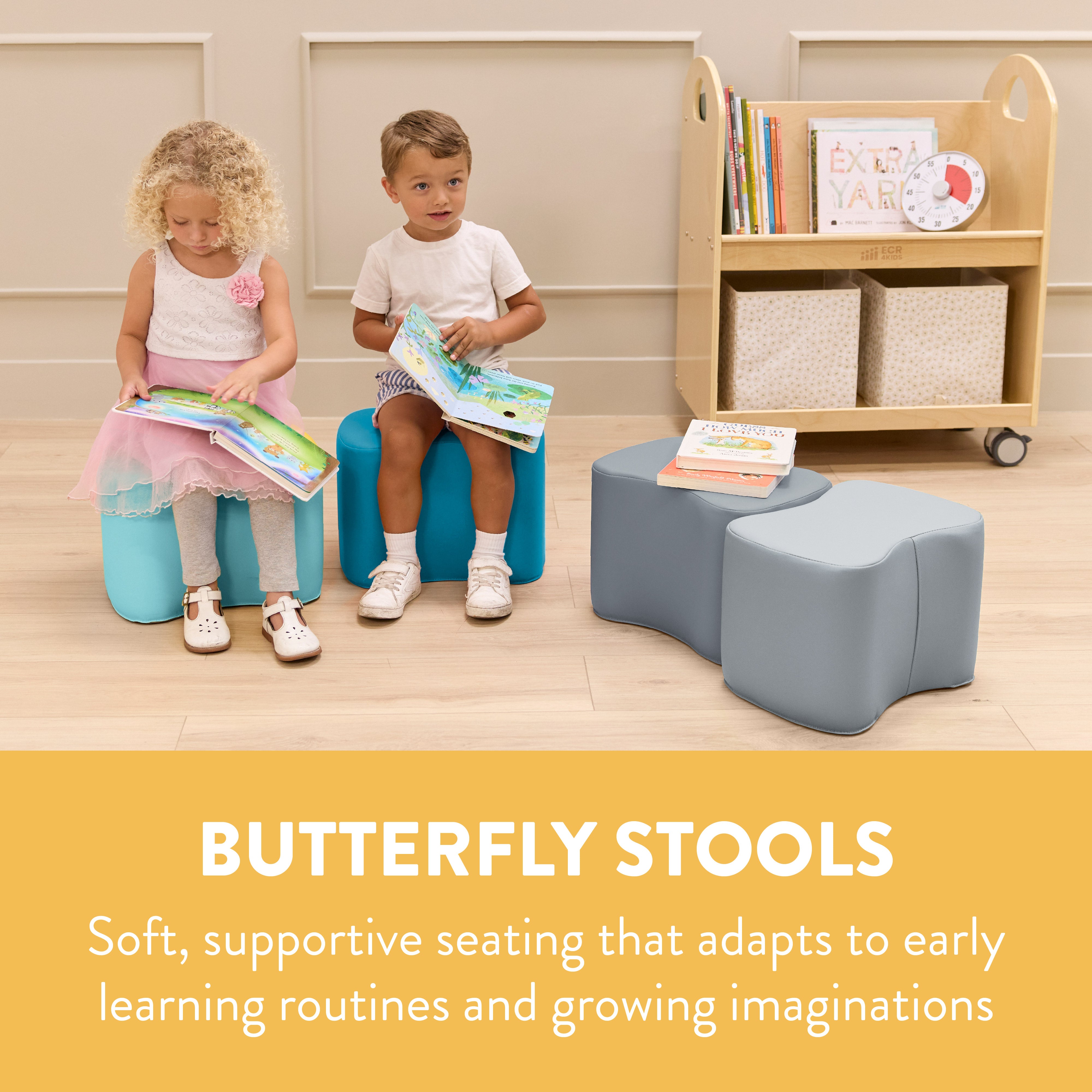 Butterfly Modular Stool Seating Set, 6-Piece