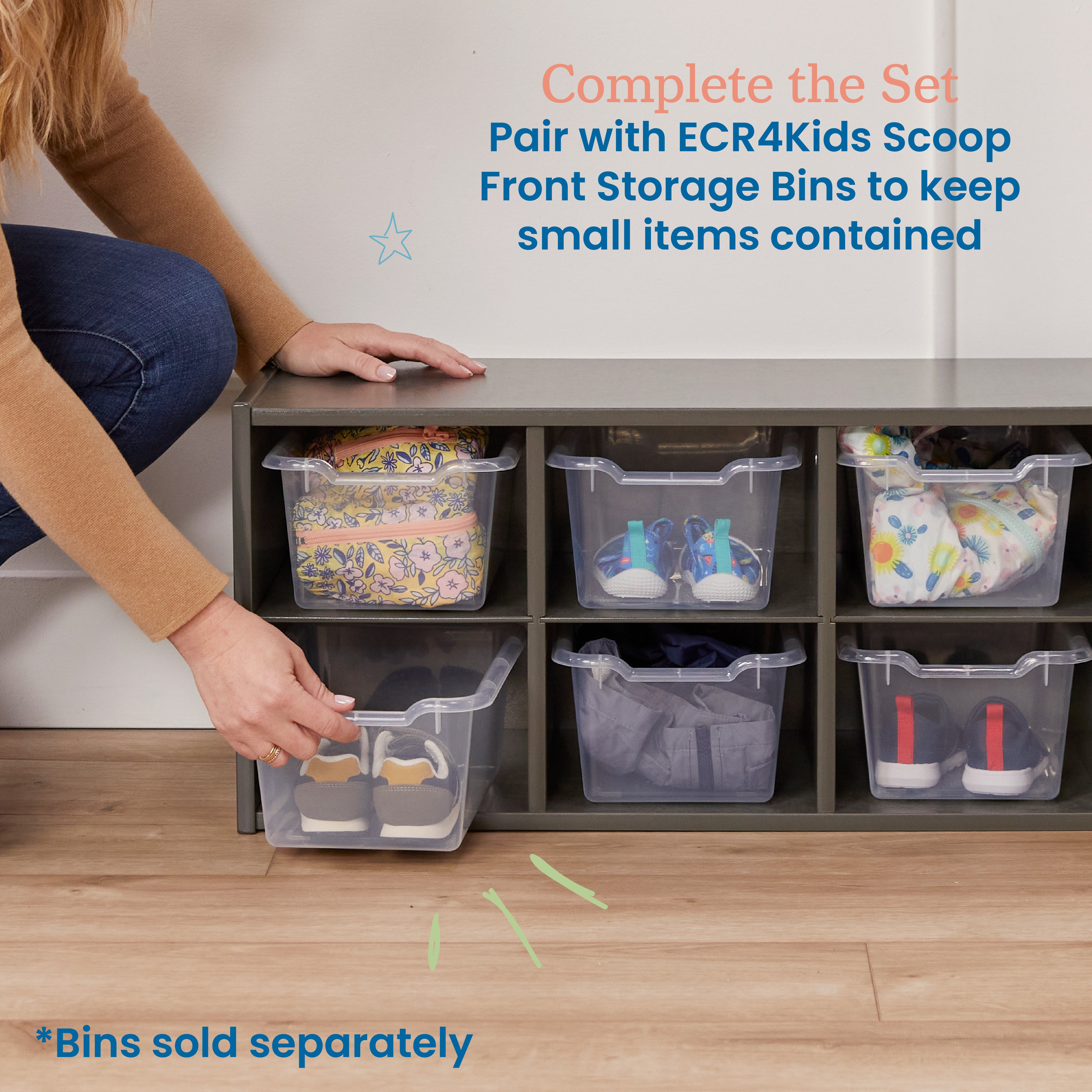 Streamline 10 Cubby Tray Storage Cabinet, 2x5