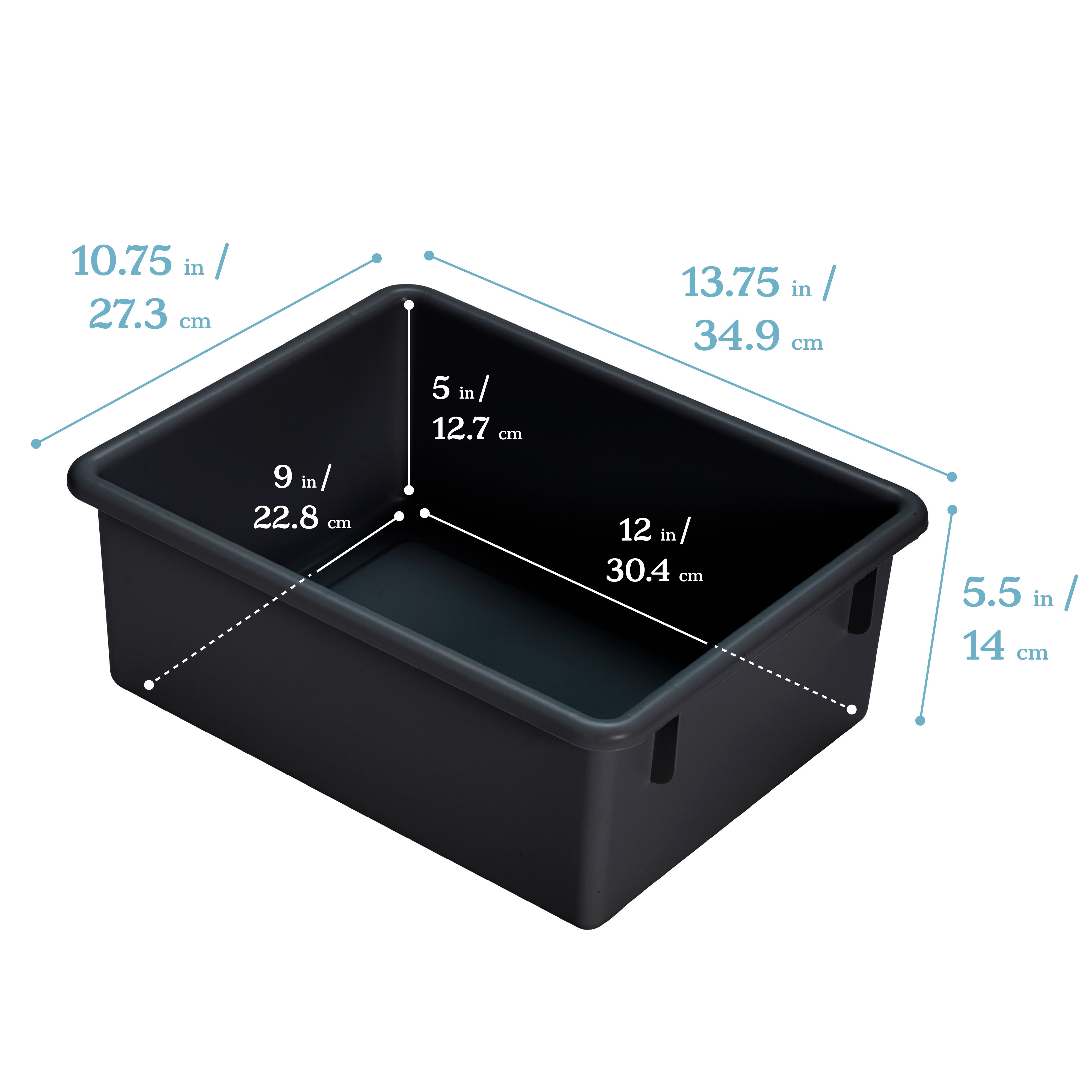 Letter Size Deep Tray with Lid, 10-Piece
