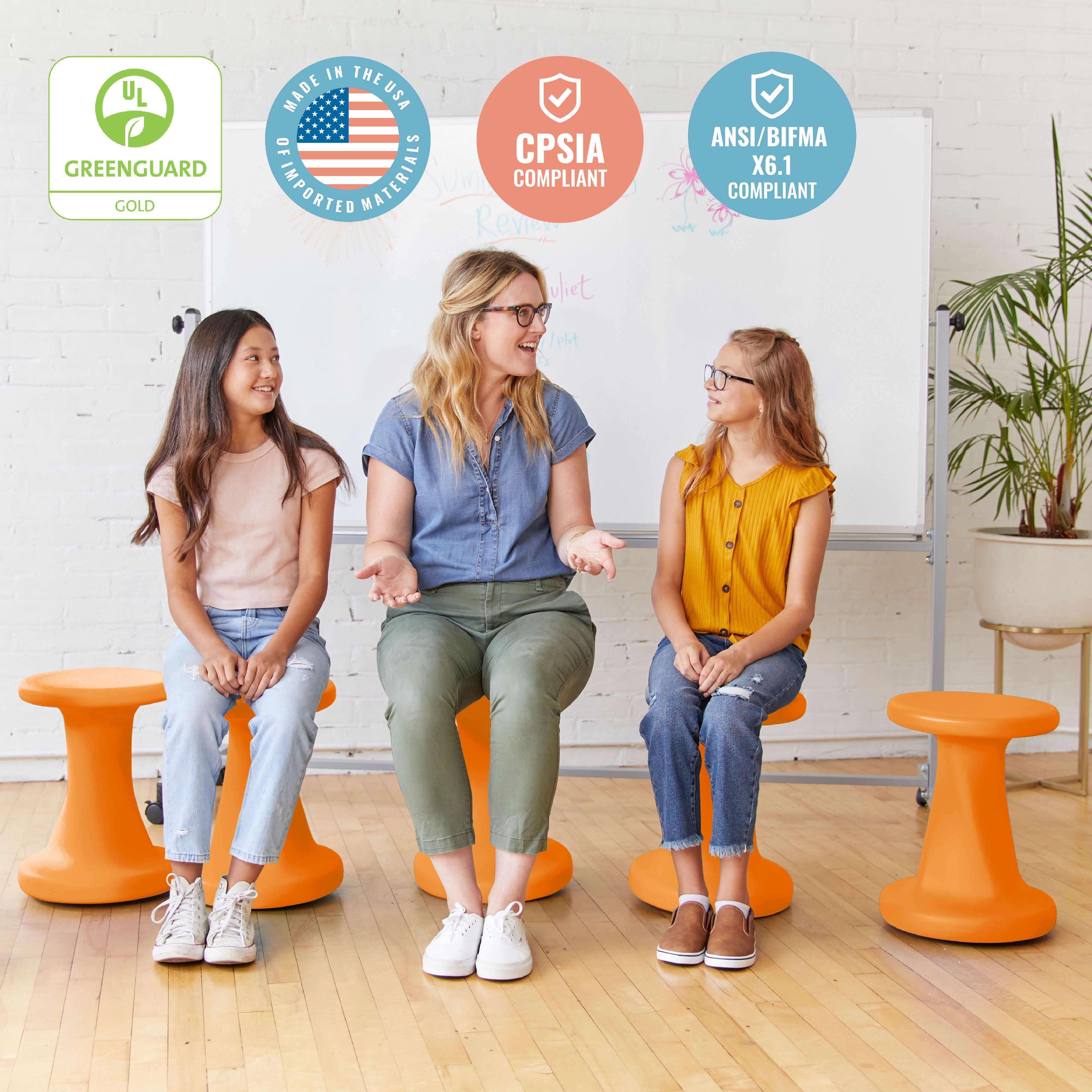 Twist Wobble Stool, 18in Seat Height