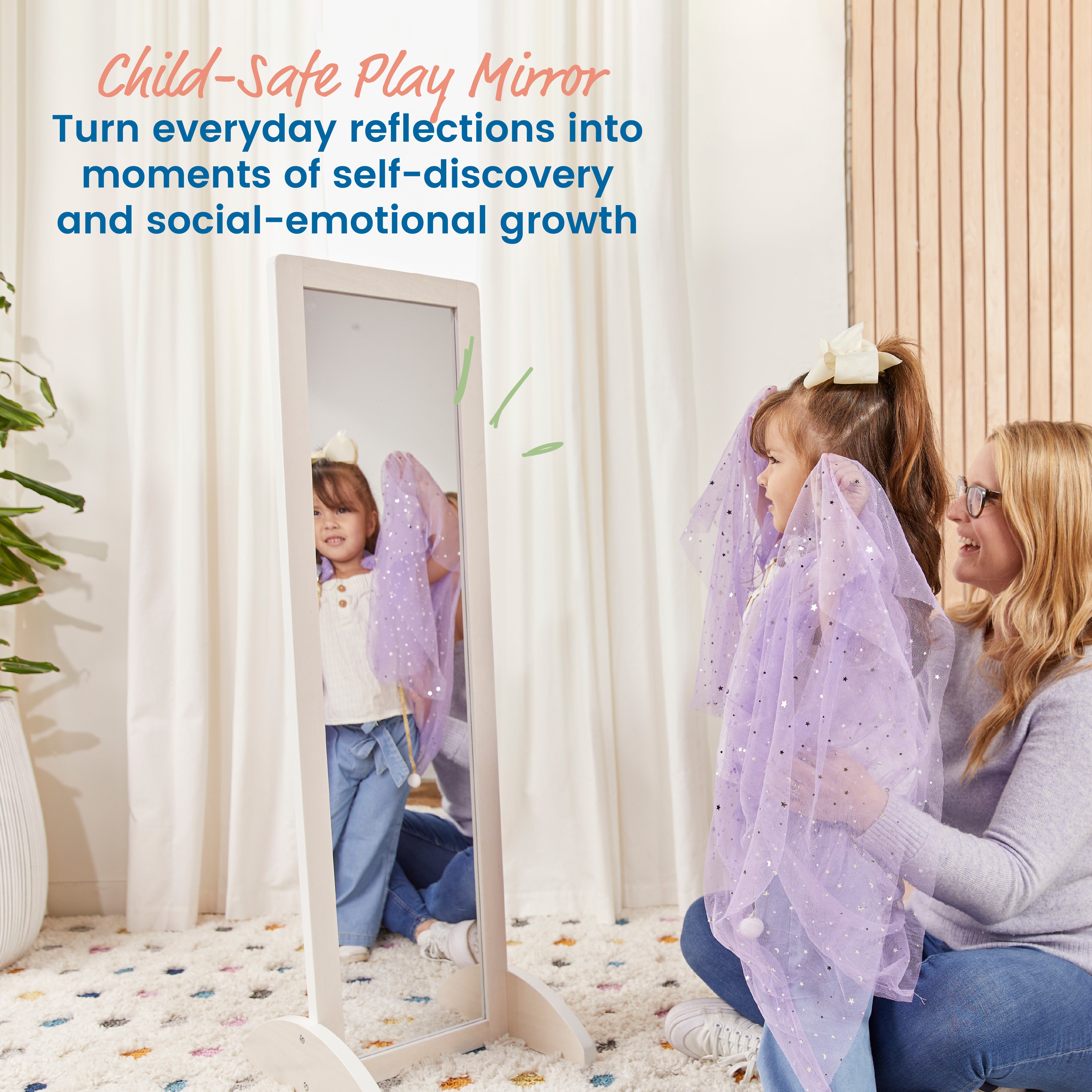 Wooden Single-Sided Bi-Directional Mirror