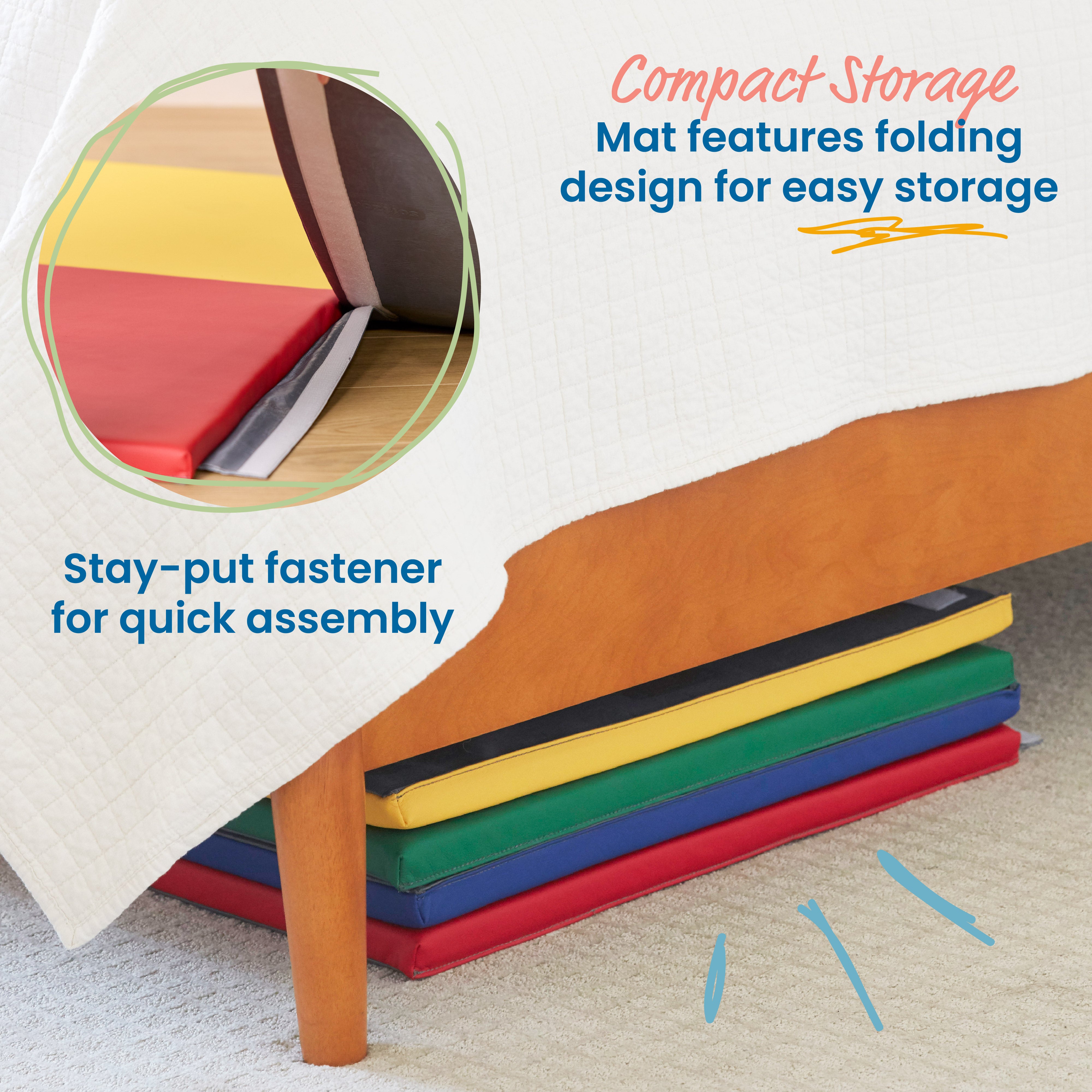 Quad Fold-N-Go Activity Mat and Patchwork Toddler Blocks, 13-Piece
