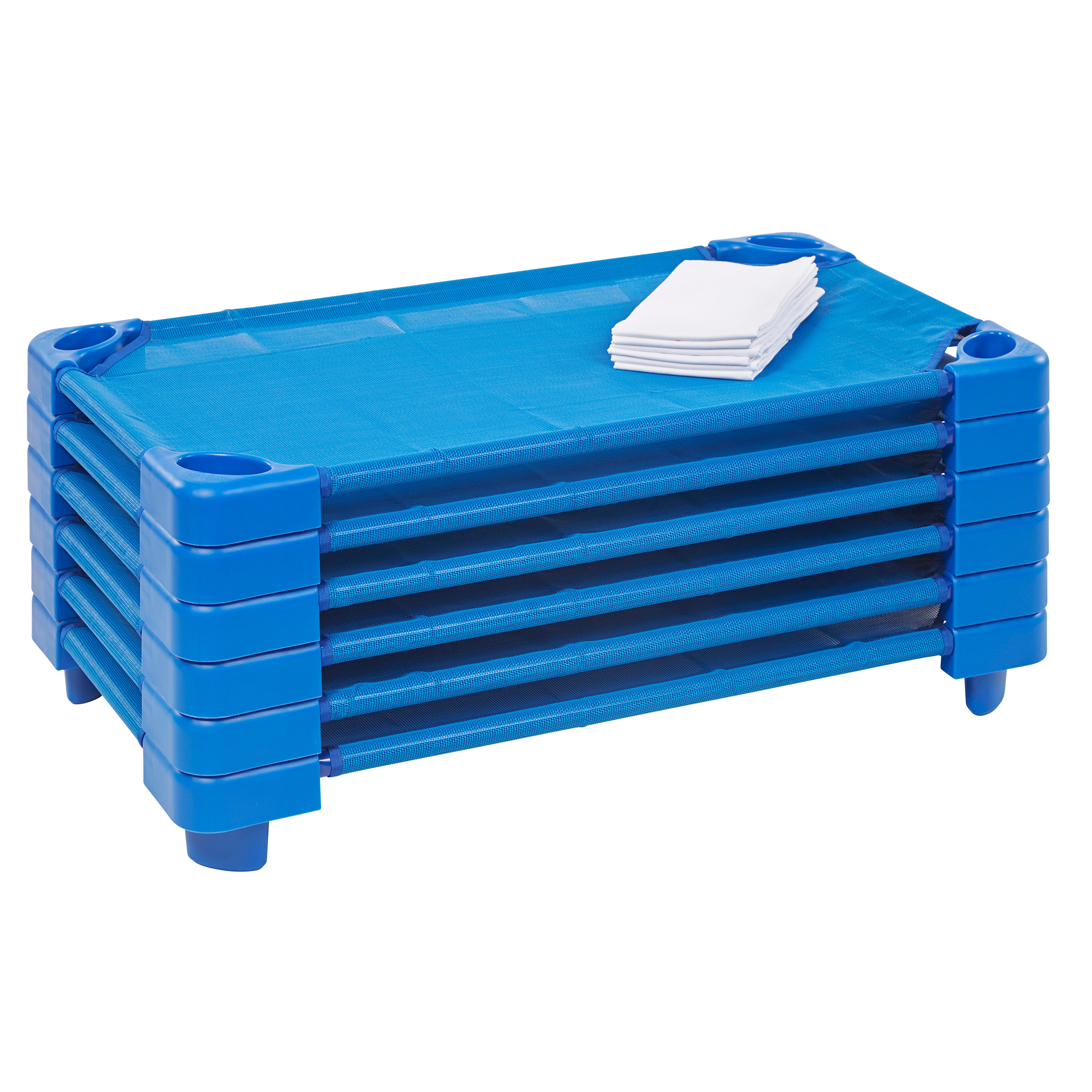 Stackable Kiddie Cot with Sheet, Ready-to-Assemble, Toddler Size