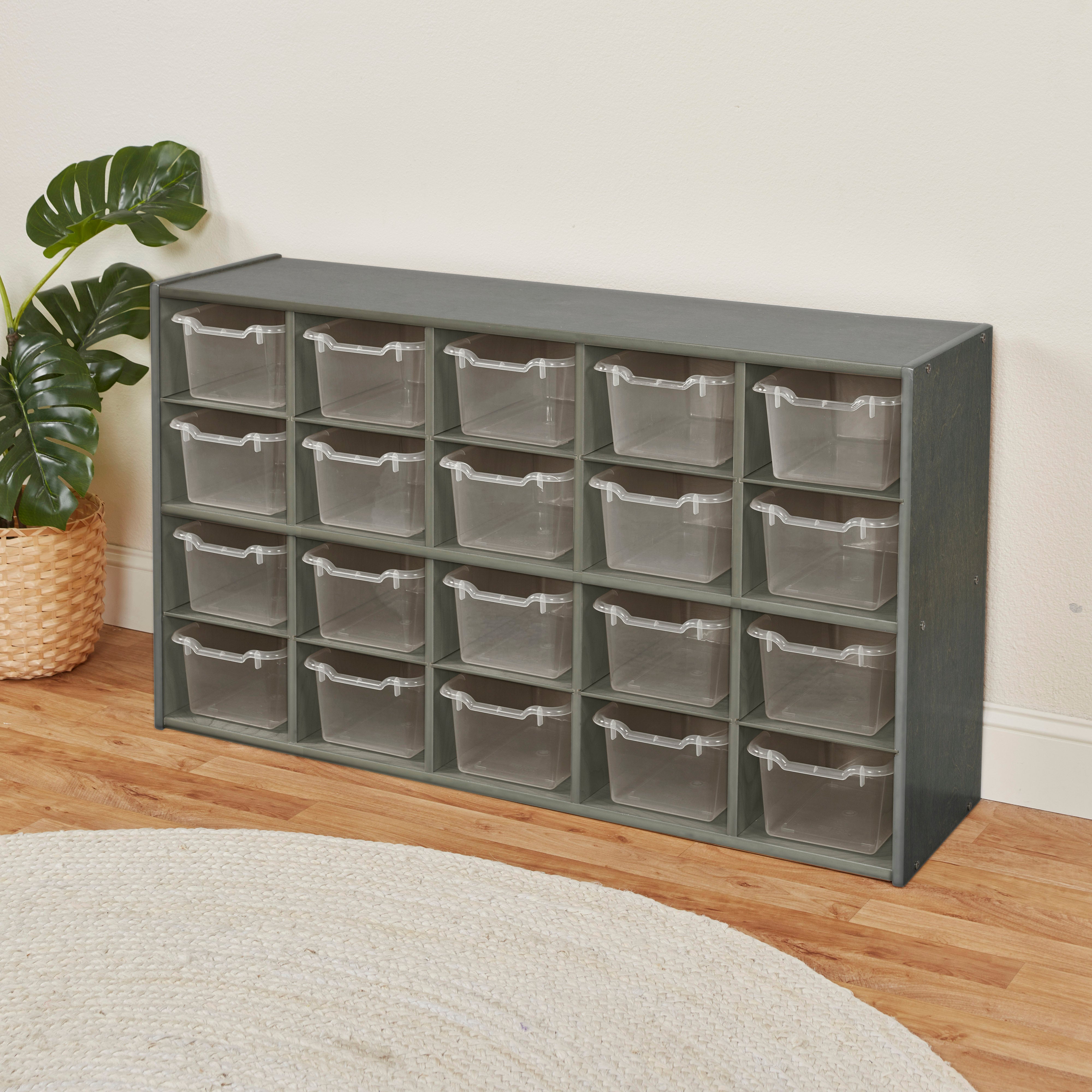 Streamline 20 Cubby Tray Cabinet with 20 Scoop Front Bins, 4x5