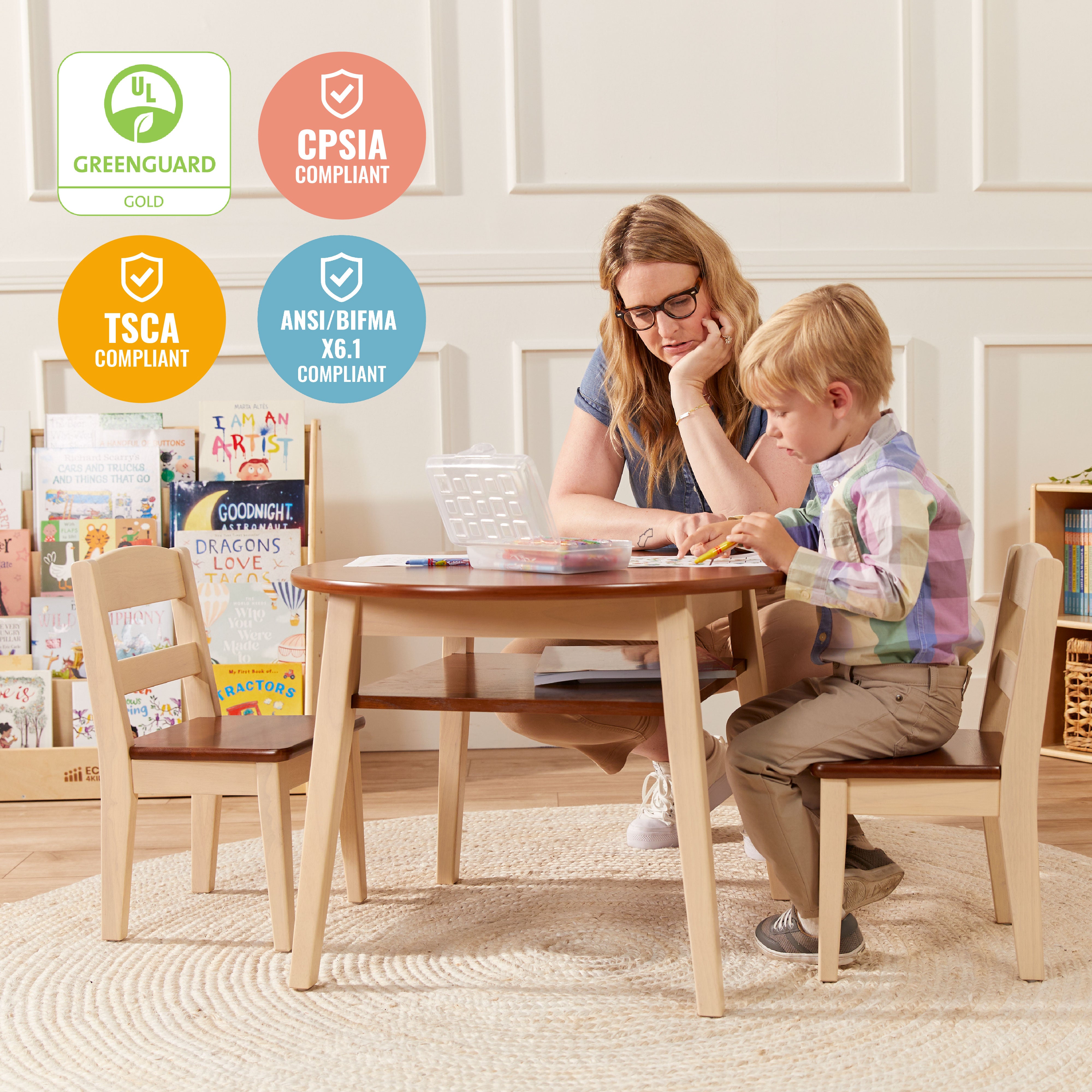 Hideaway Table and Chair Set, 3-Piece