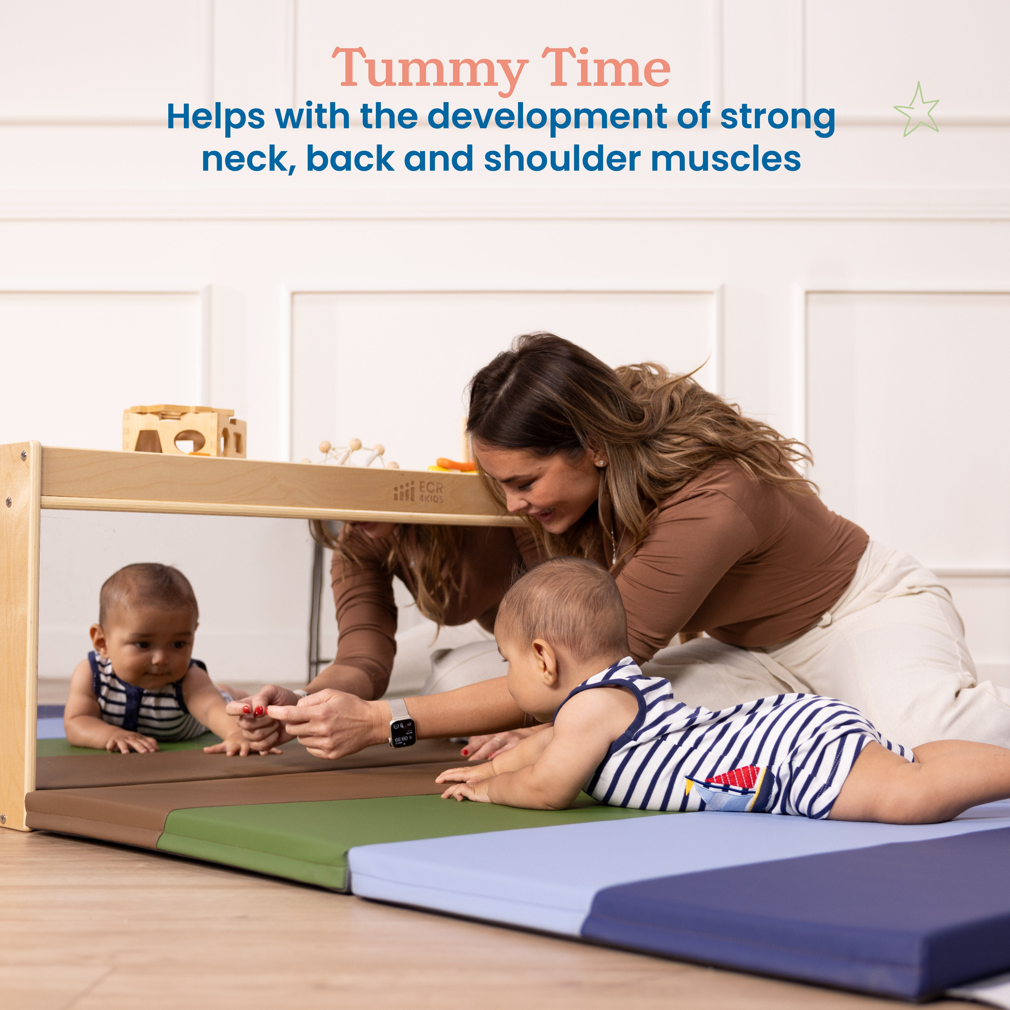 4-Section Rainbow Runway Activity Mat