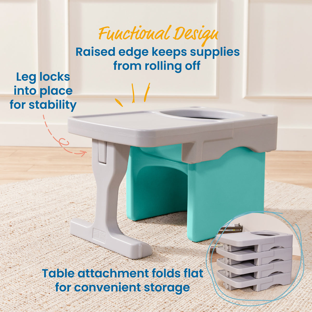 Tri-Me Cube Chair and Desk, 2-Piece