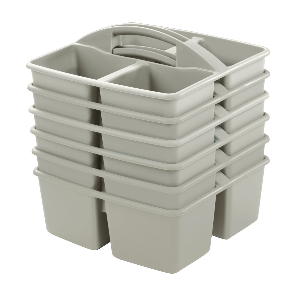 4-Compartment Medium Plastic Caddy, 6-Pack