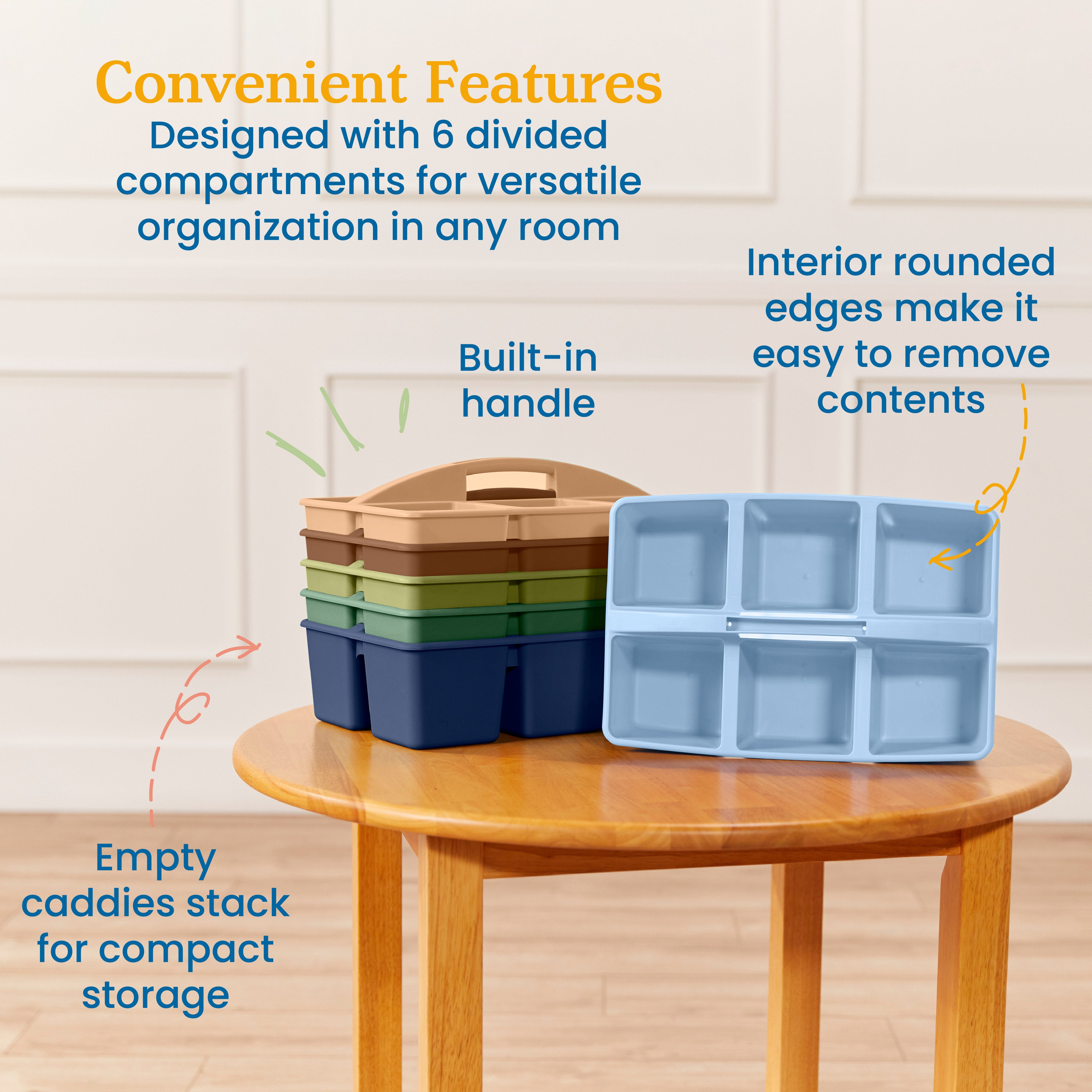 6-Compartment Large Caddy, 6-Pack