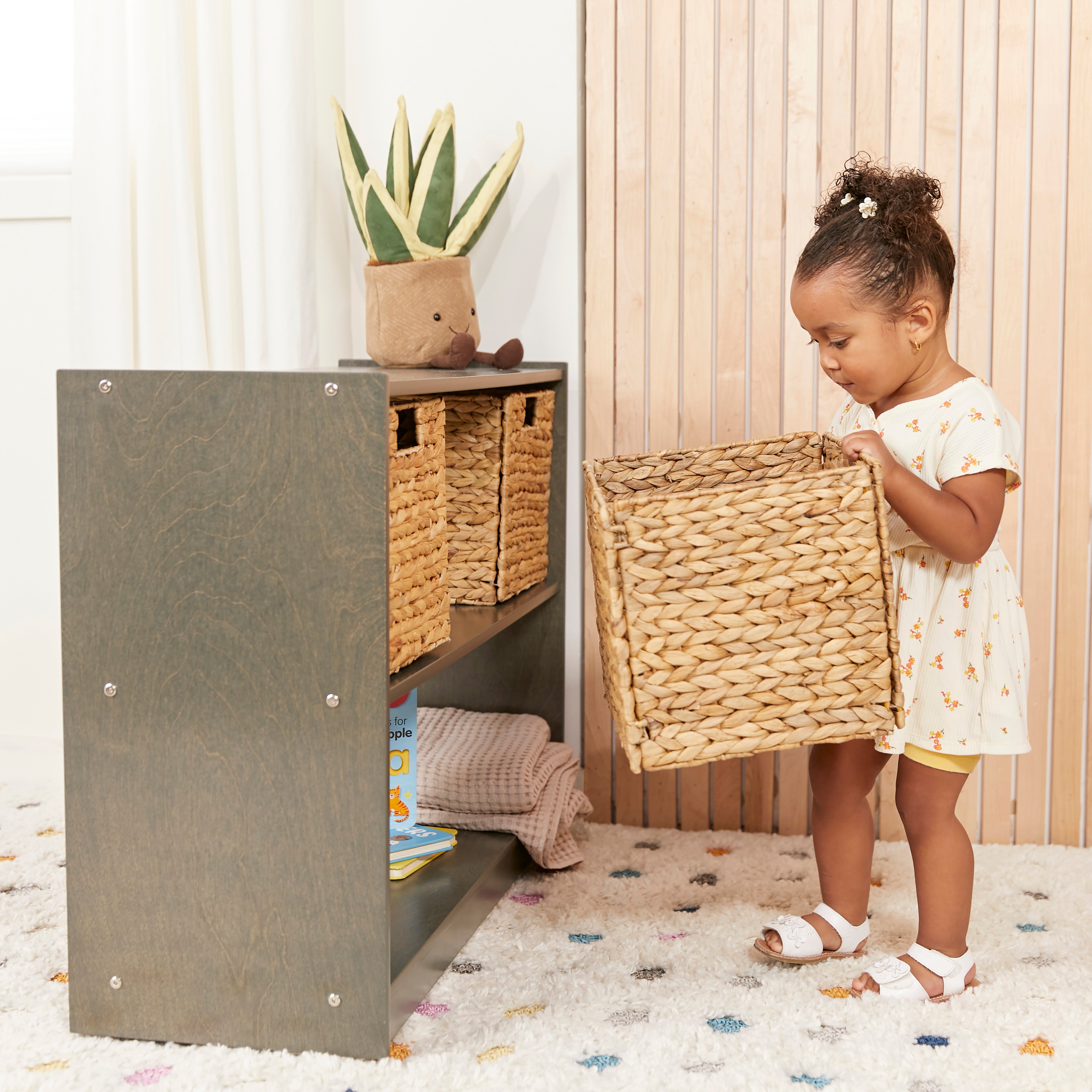2-Shelf Mobile Island Storage Cabinet