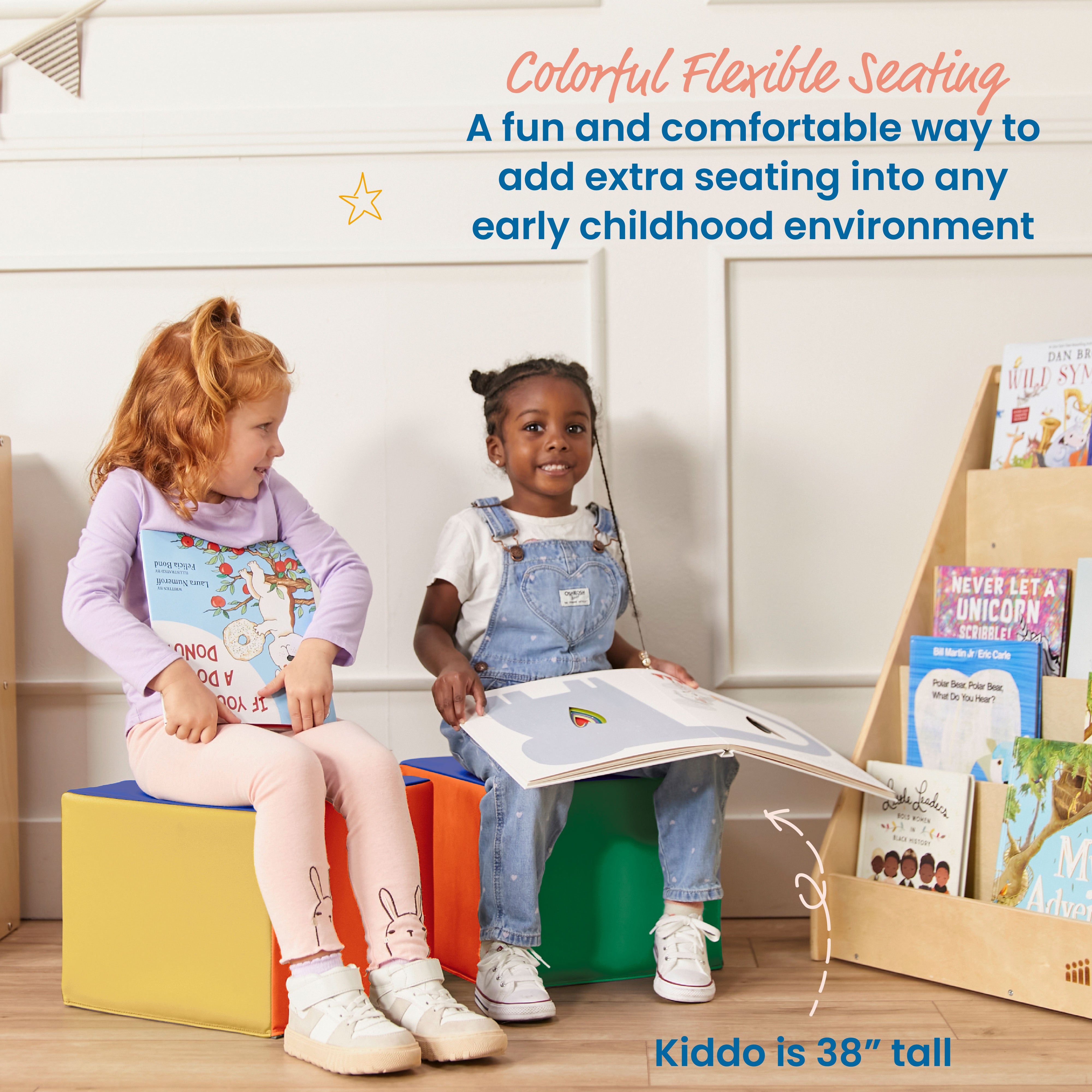 Children's Cozy Cube Seat with Handle, 4-Piece