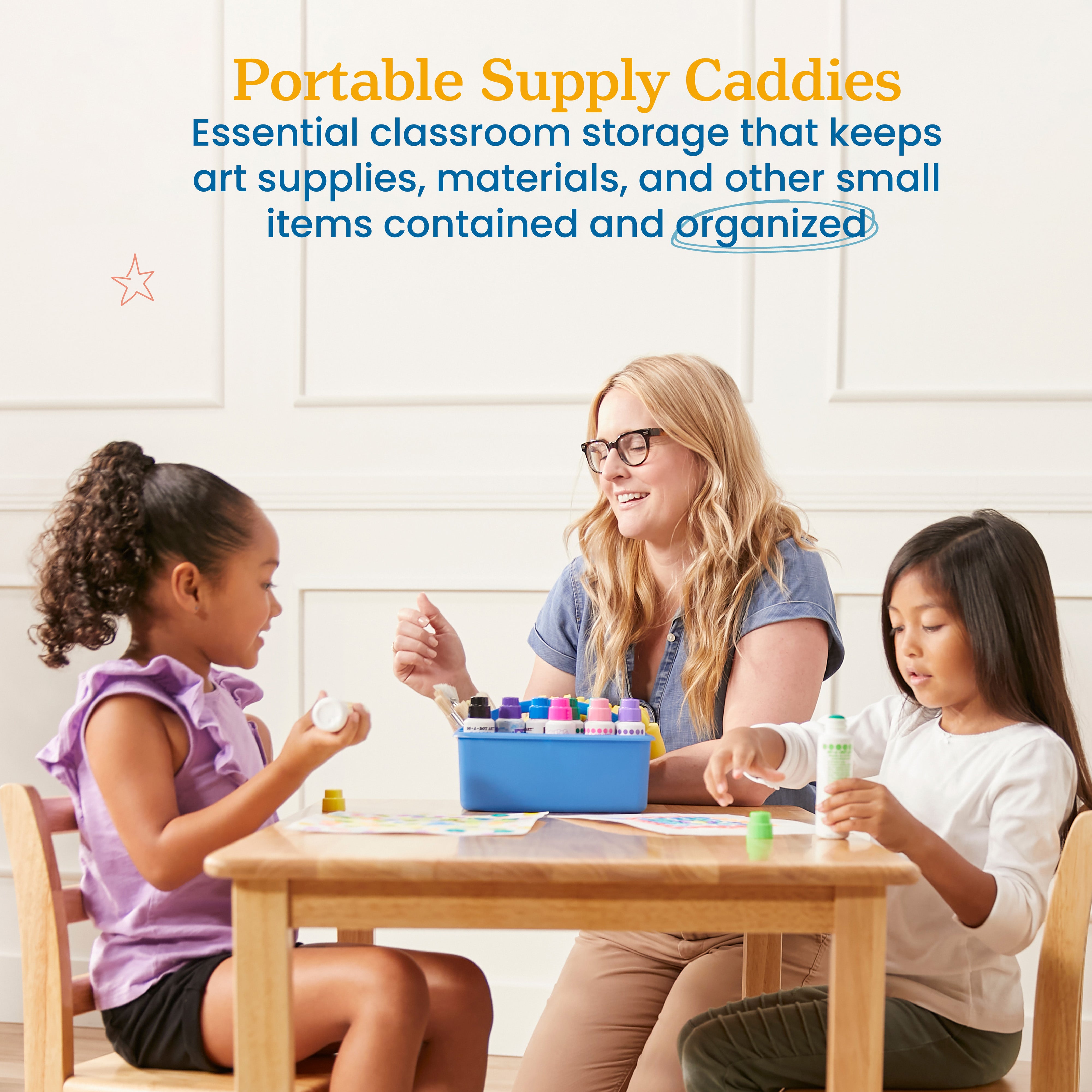 3-Compartment Storage Caddy, 6-Pack