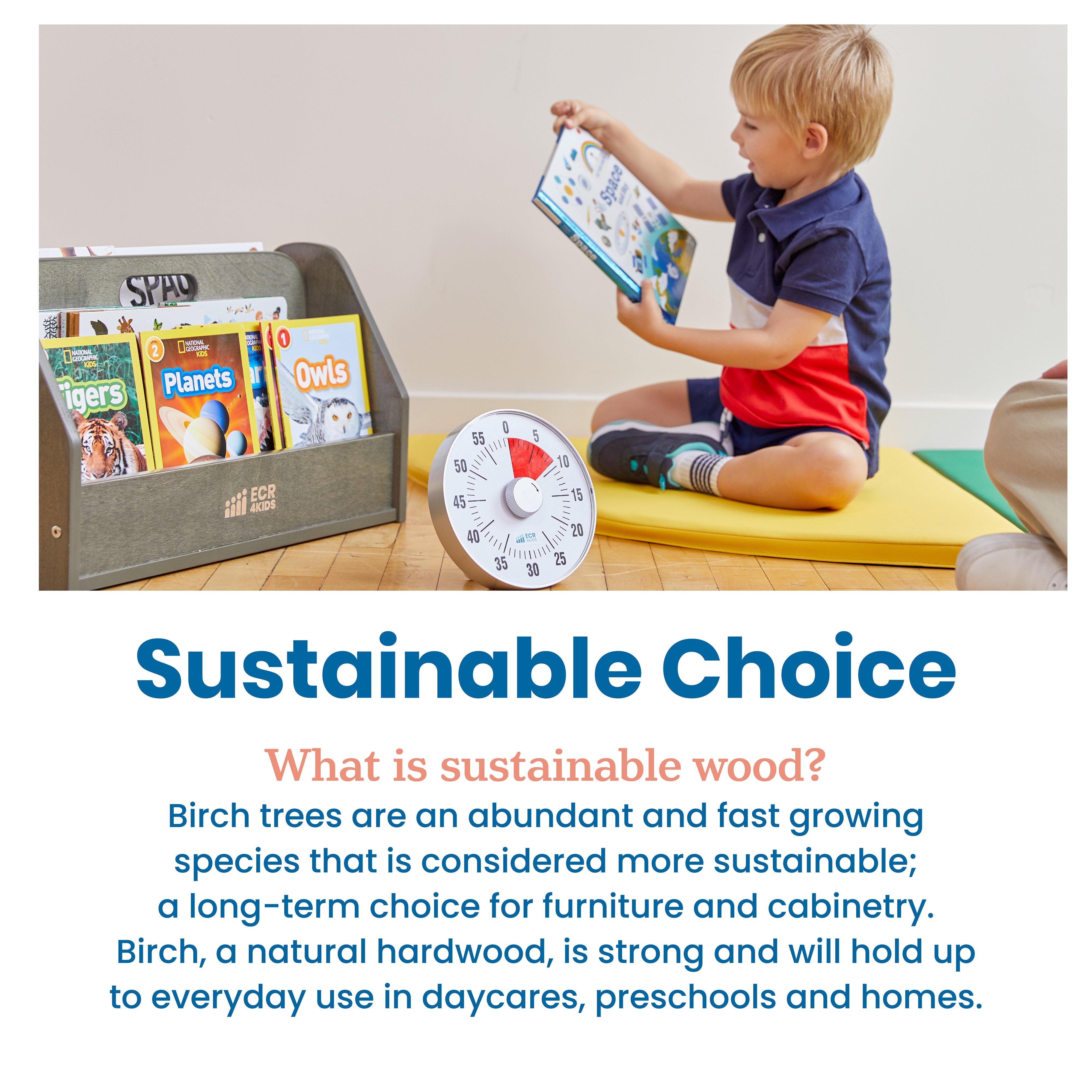 Double-Sided Book Caddy with Countdown Timer