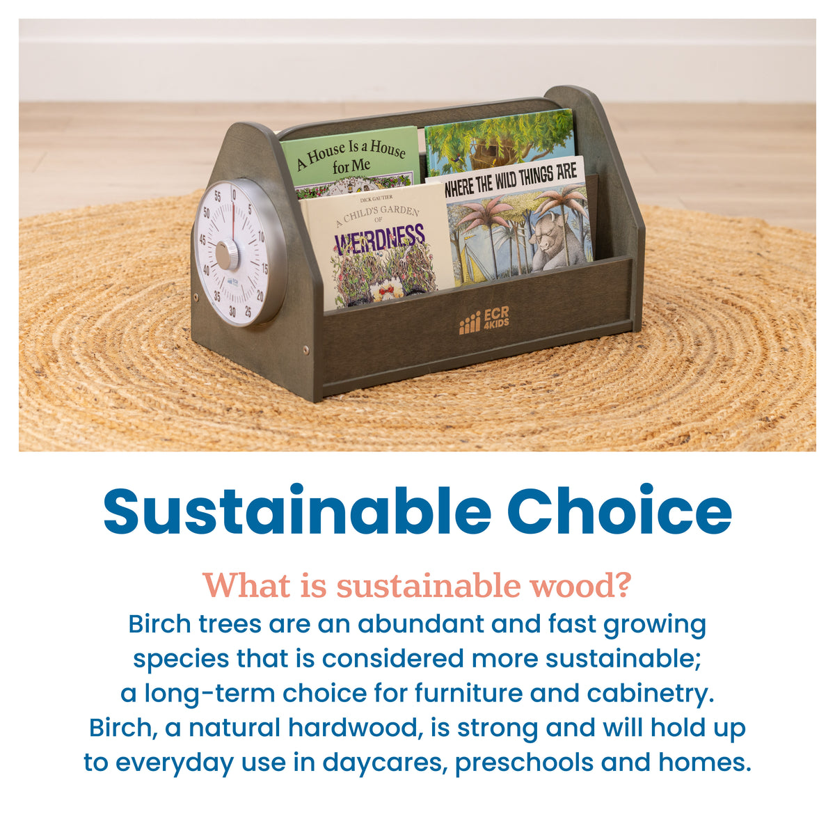 Double-Sided Book Caddy with Countdown Timer