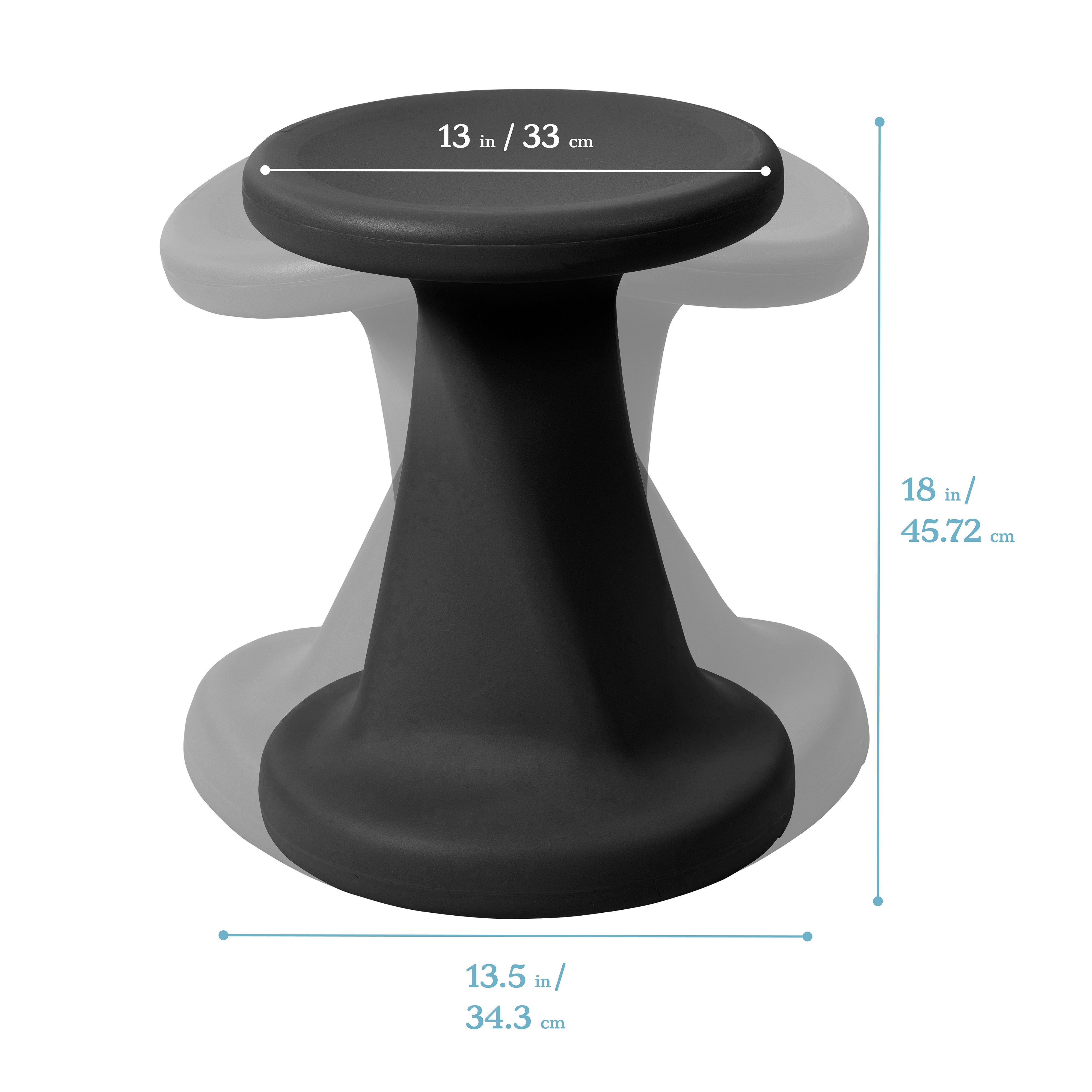 Twist Wobble Stool, 18in Seat Height