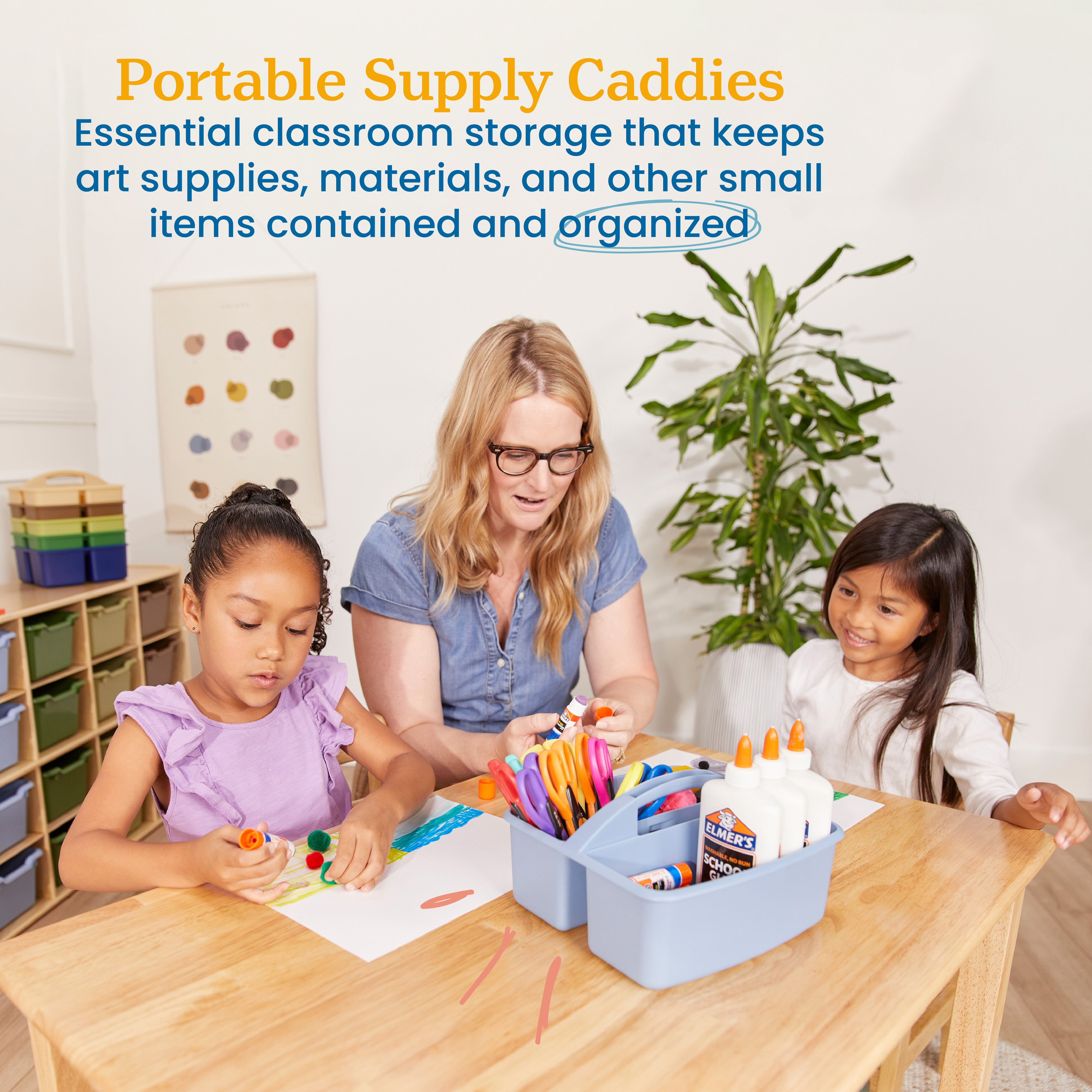 3-Compartment Storage Caddy, 6-Pack