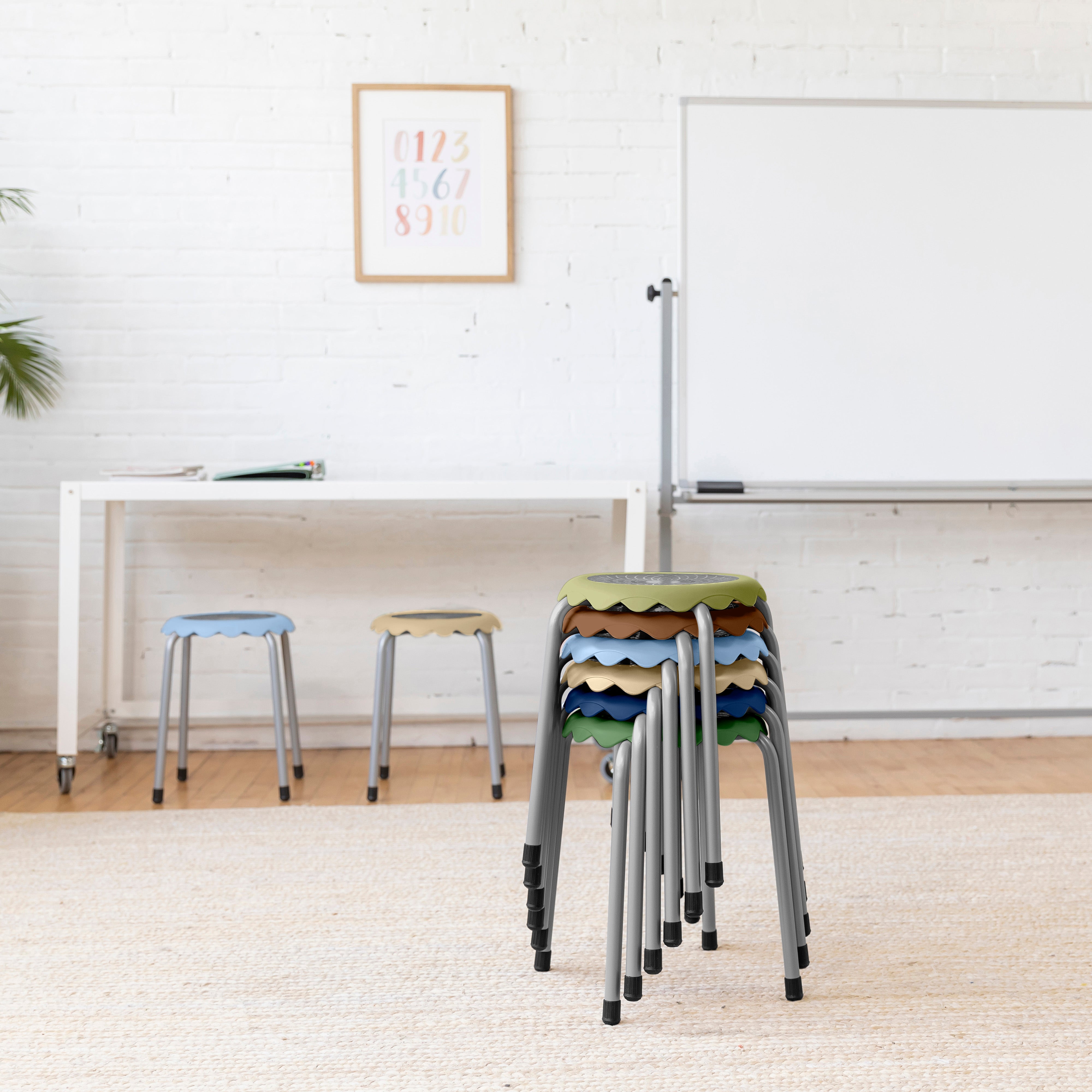 Daisy Stackable Stool Set, Flexible Seating, 8-Piece