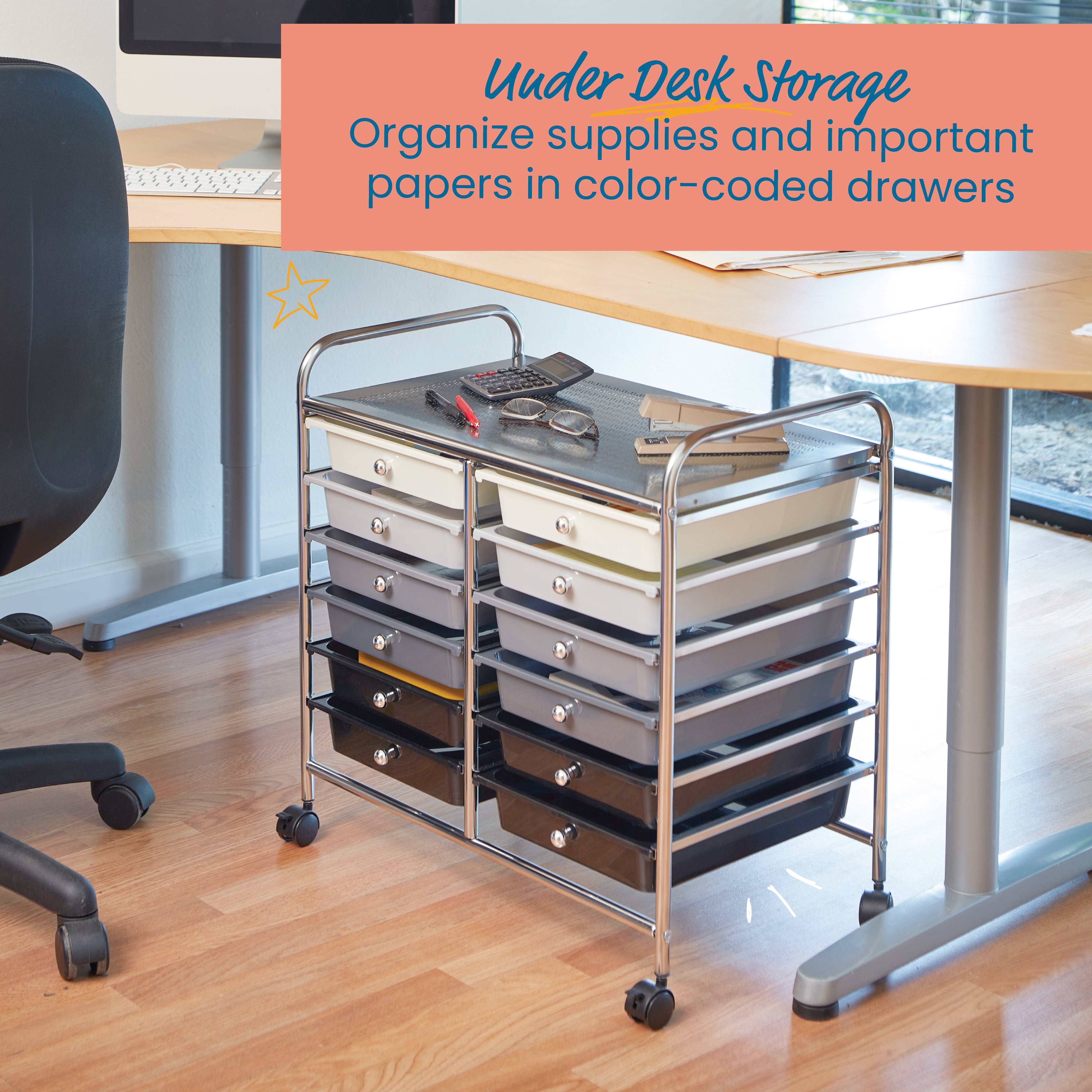 12-Drawer Value Mobile Storage Utility Cart