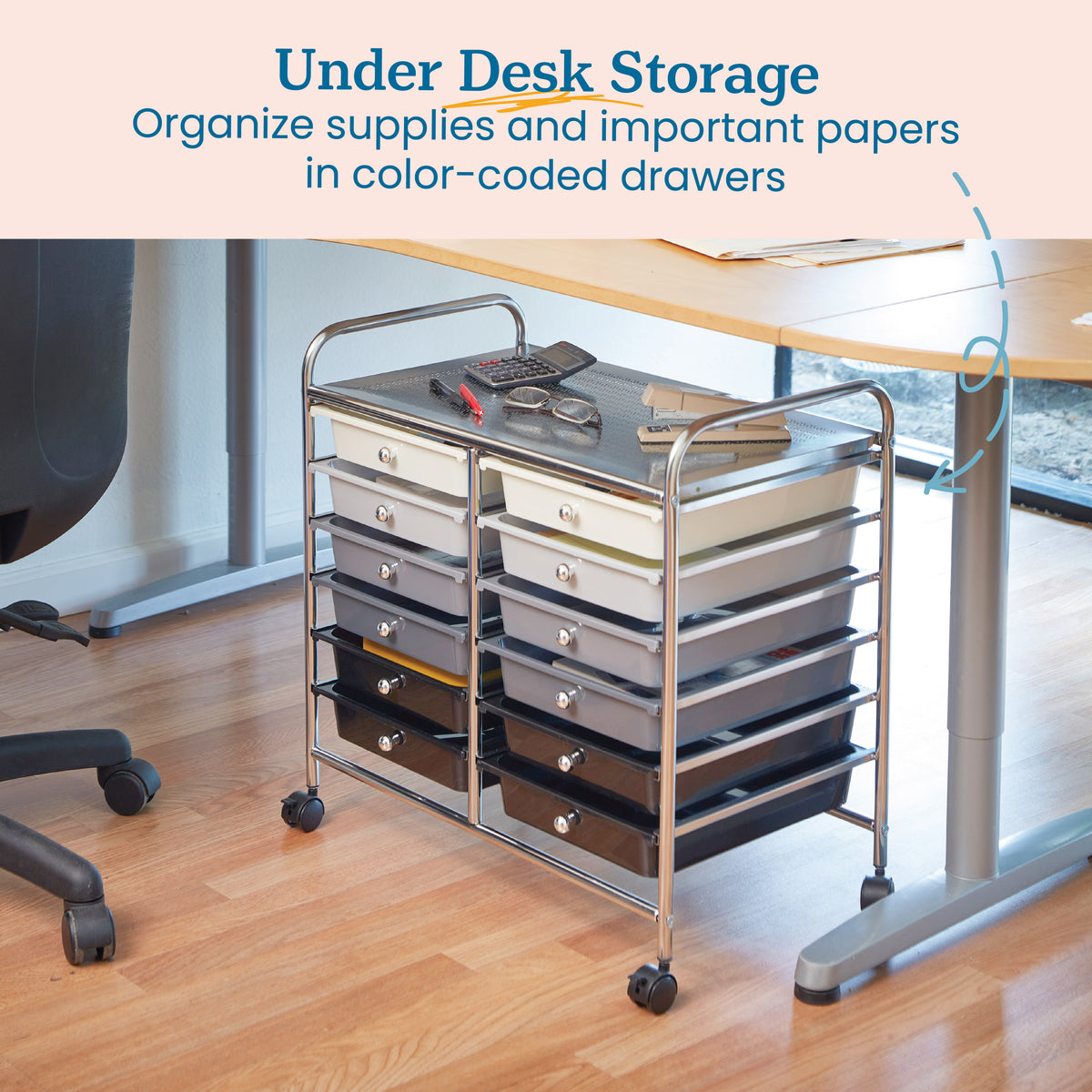 12-Drawer Value Mobile Storage Utility Cart
