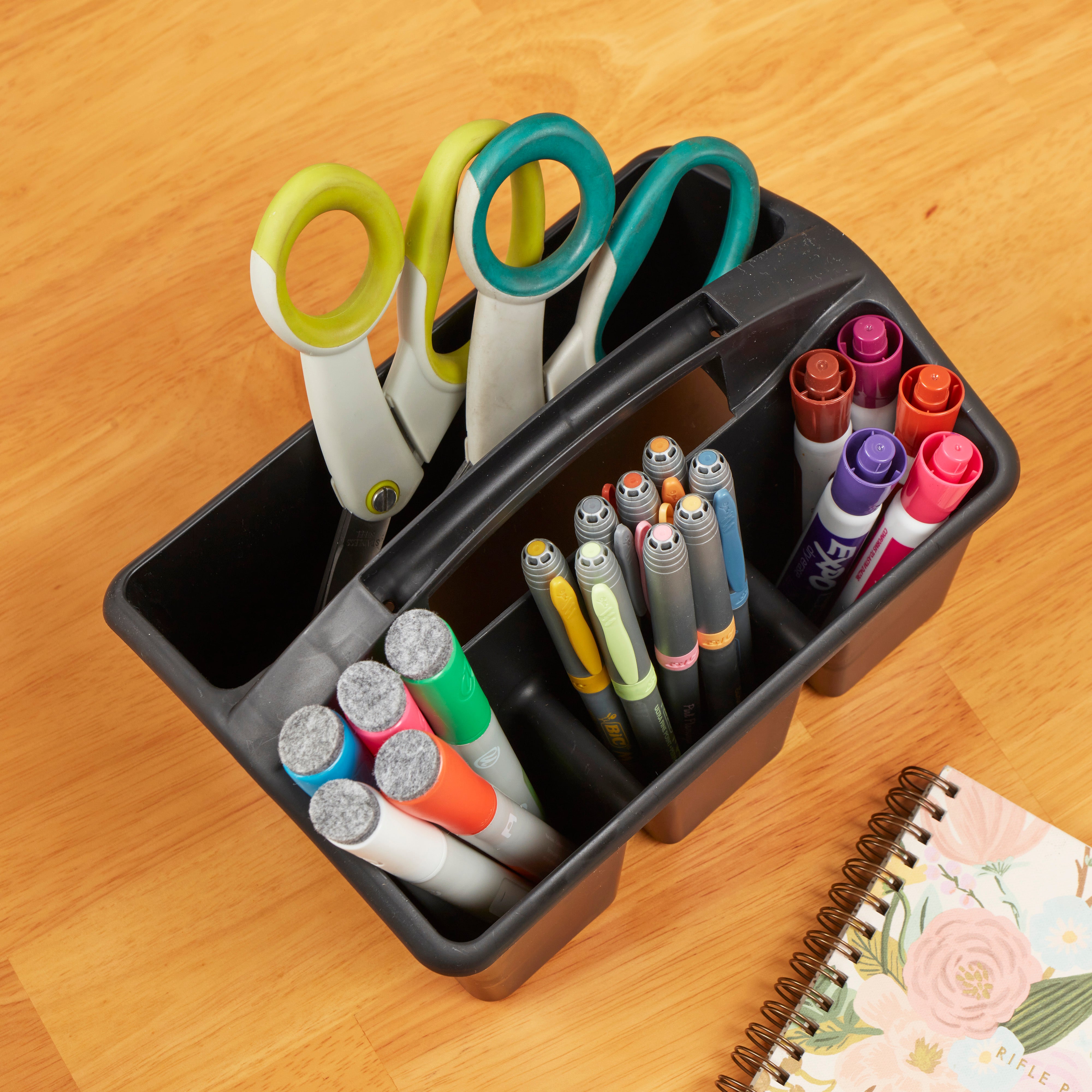 4-Compartment Small Plastic Caddy, 6-Pack