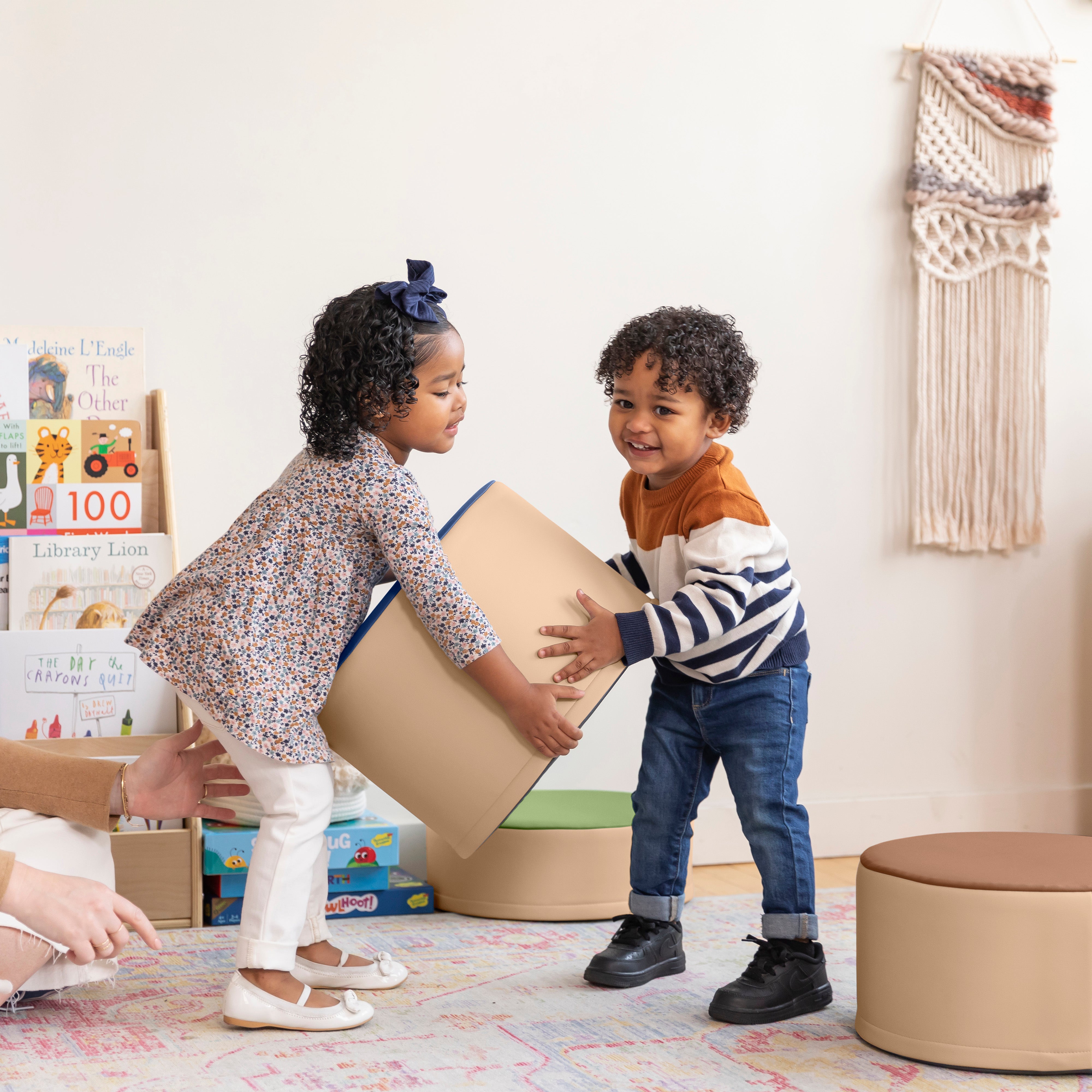 Colorful Stump Stool Set, 3-Piece