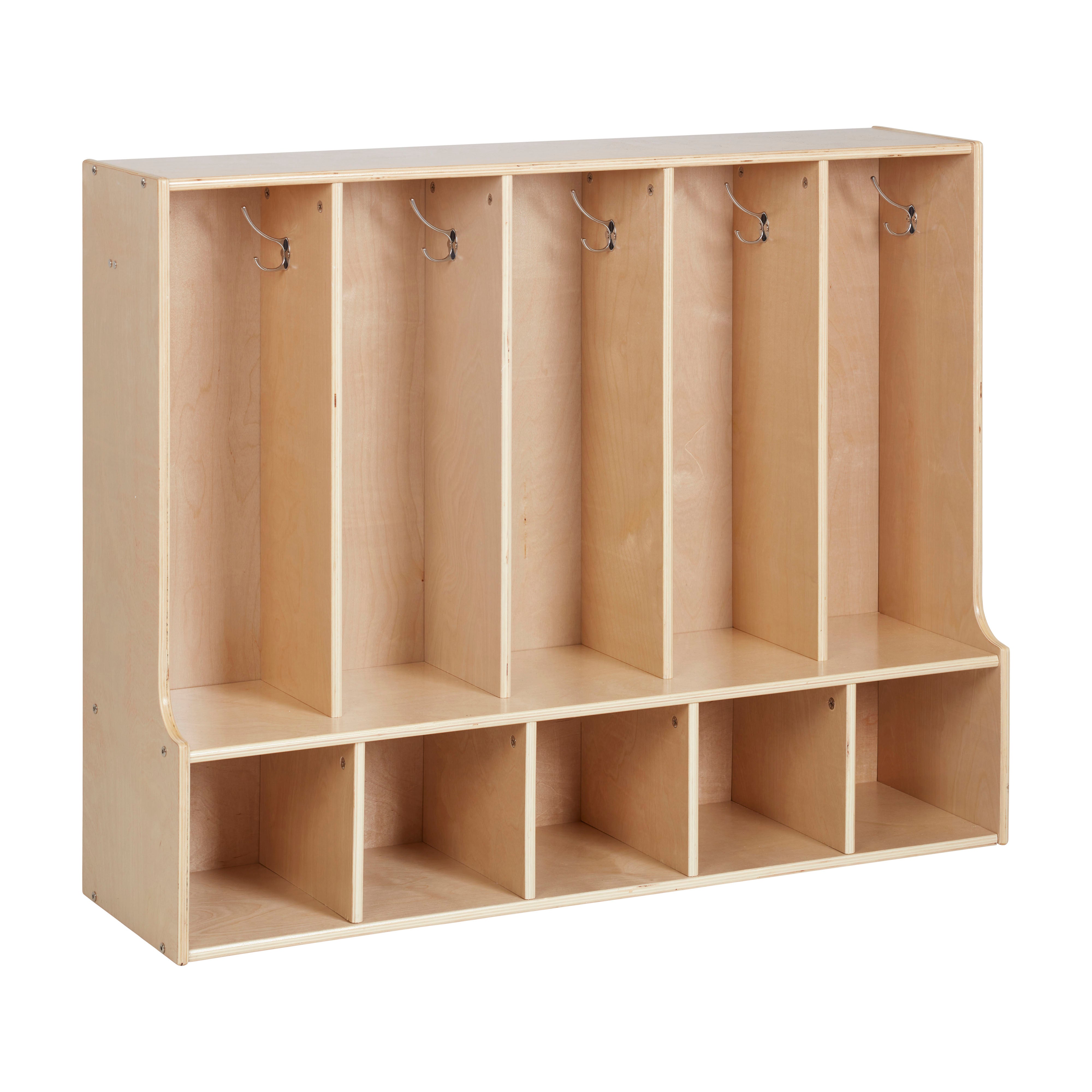 Streamline 5-Section Toddler Coat Locker with Bench