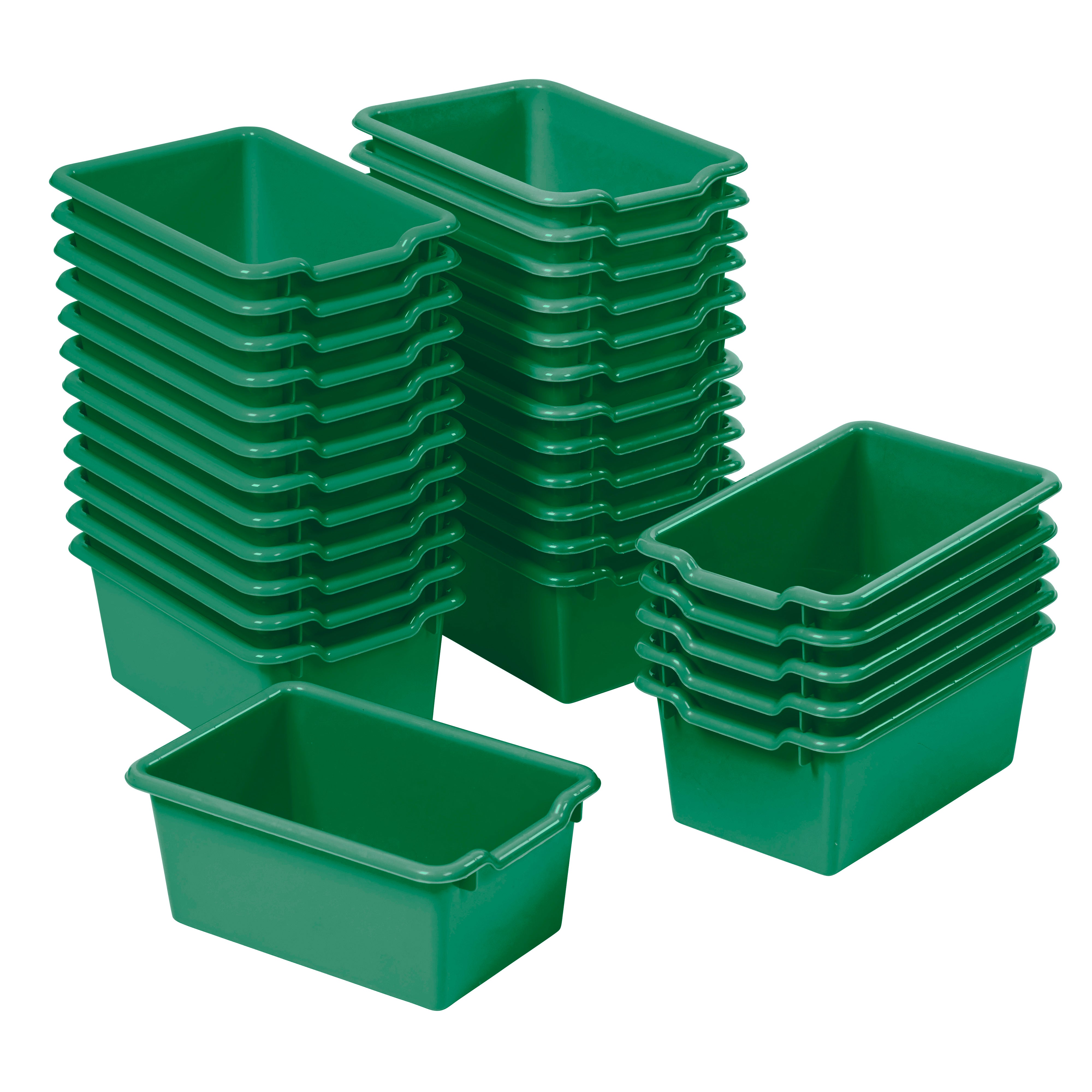 Scoop Front Plastic Storage Bins, 30-Piece