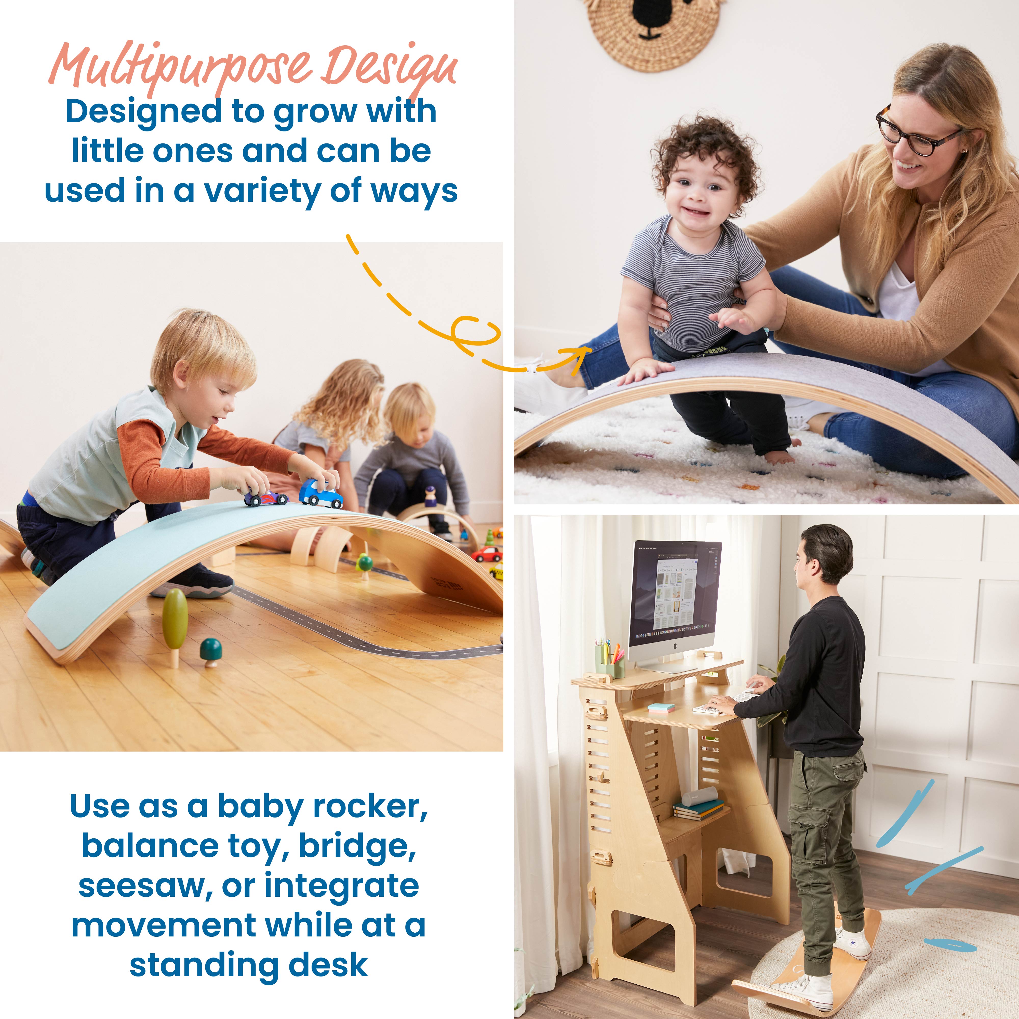 Balance Board with Felt Base