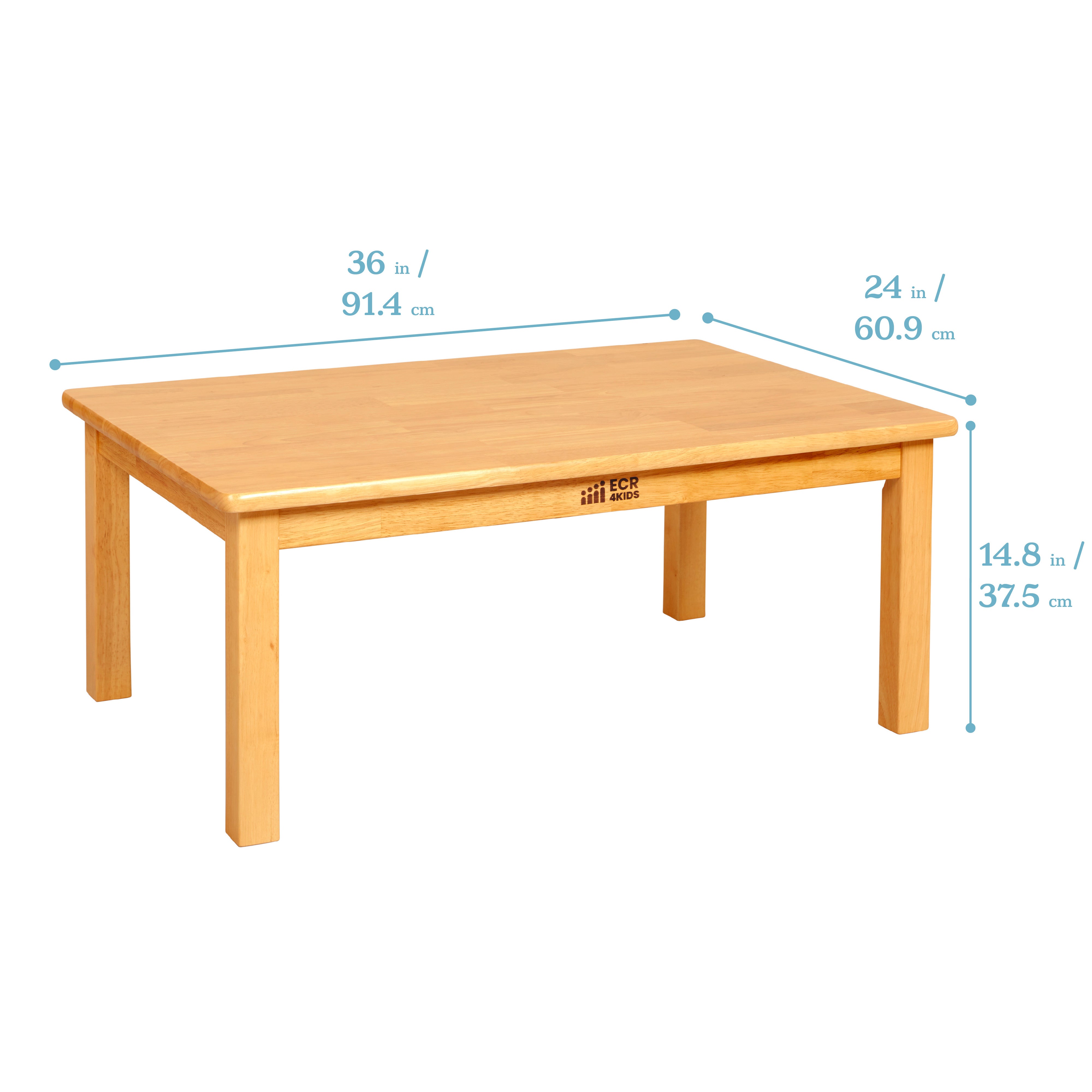 Hardwood Table with 14in Legs