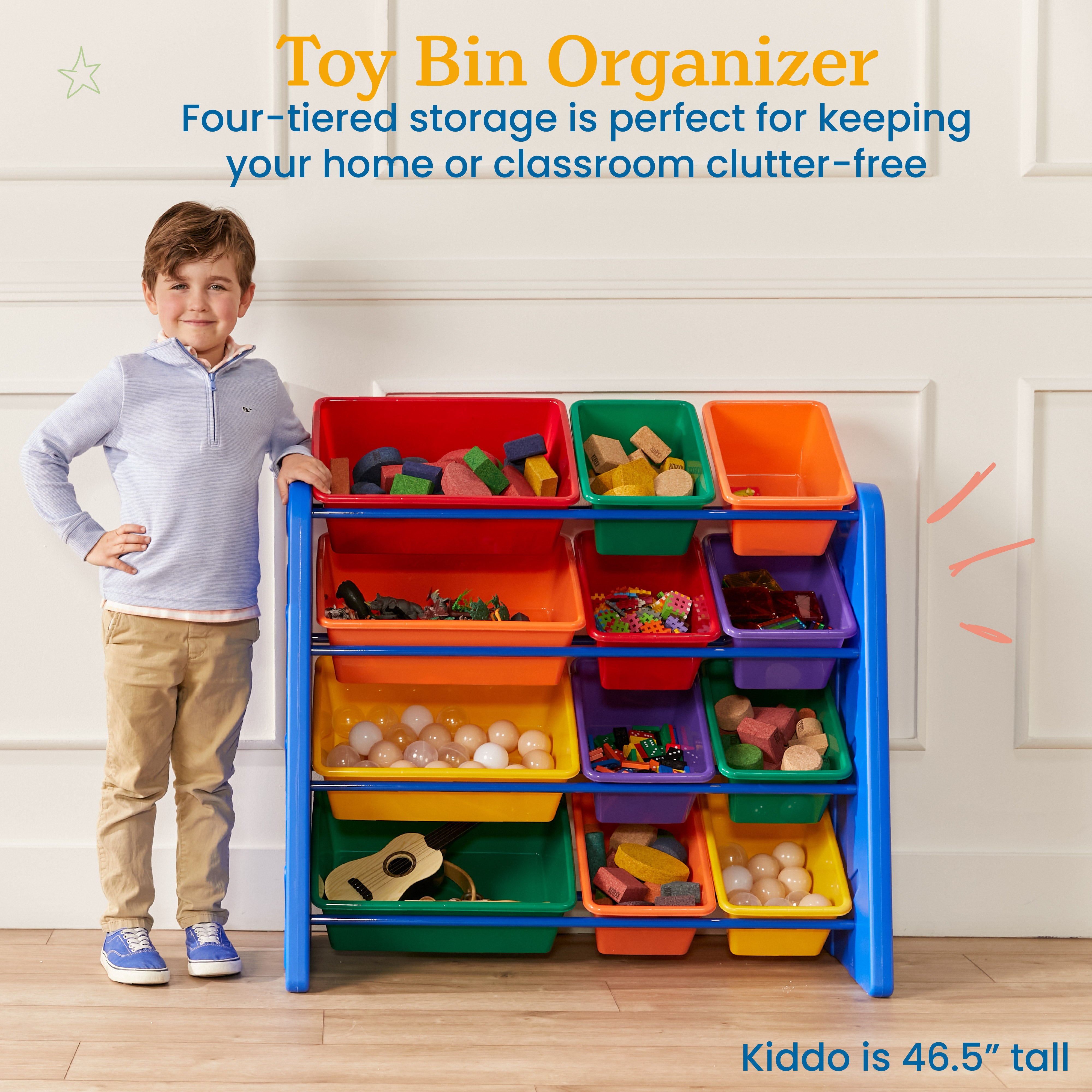 Tree Storage Organizer with 12 Bins