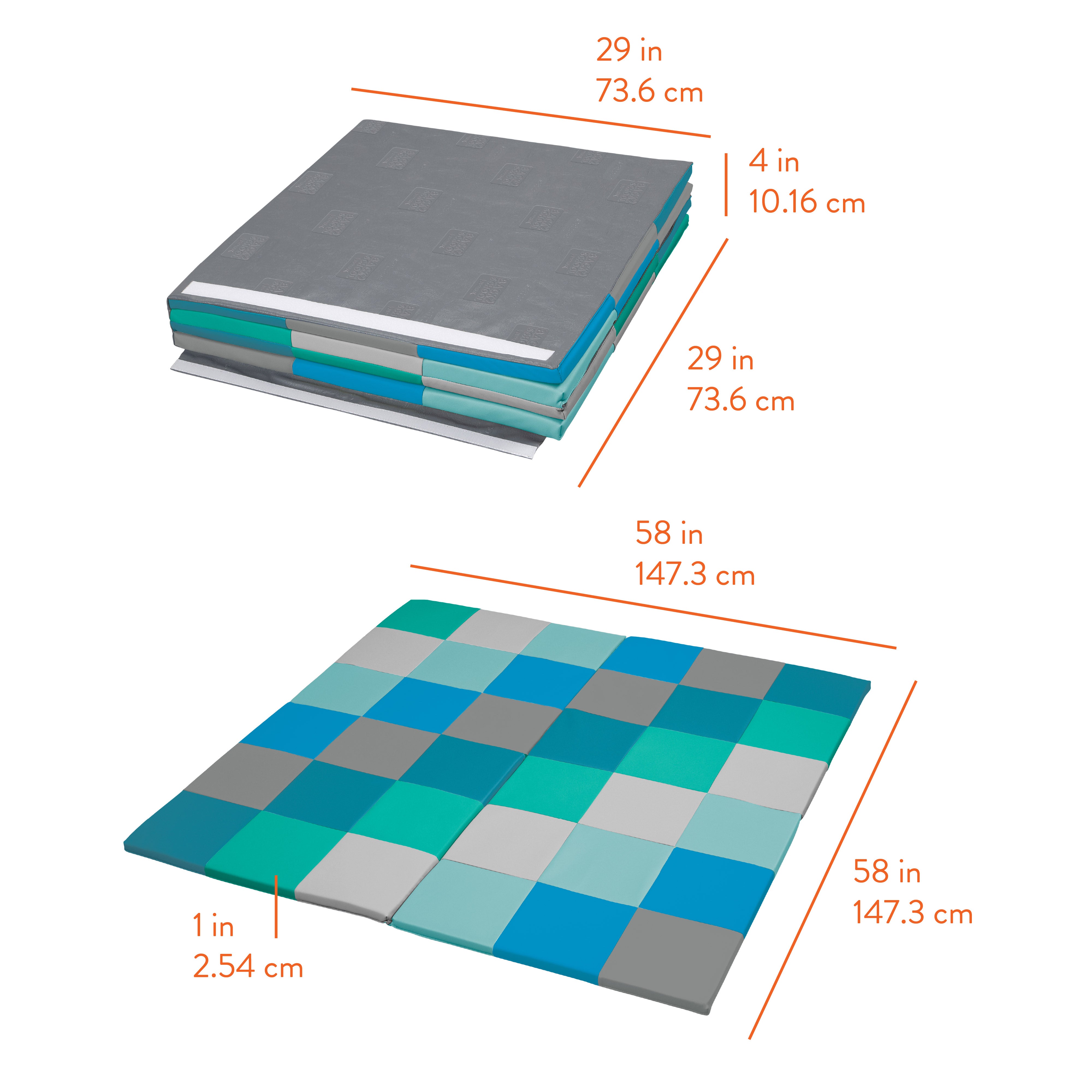 Mosaic Toddler Activity Play Mat and Blocks, 13-Piece