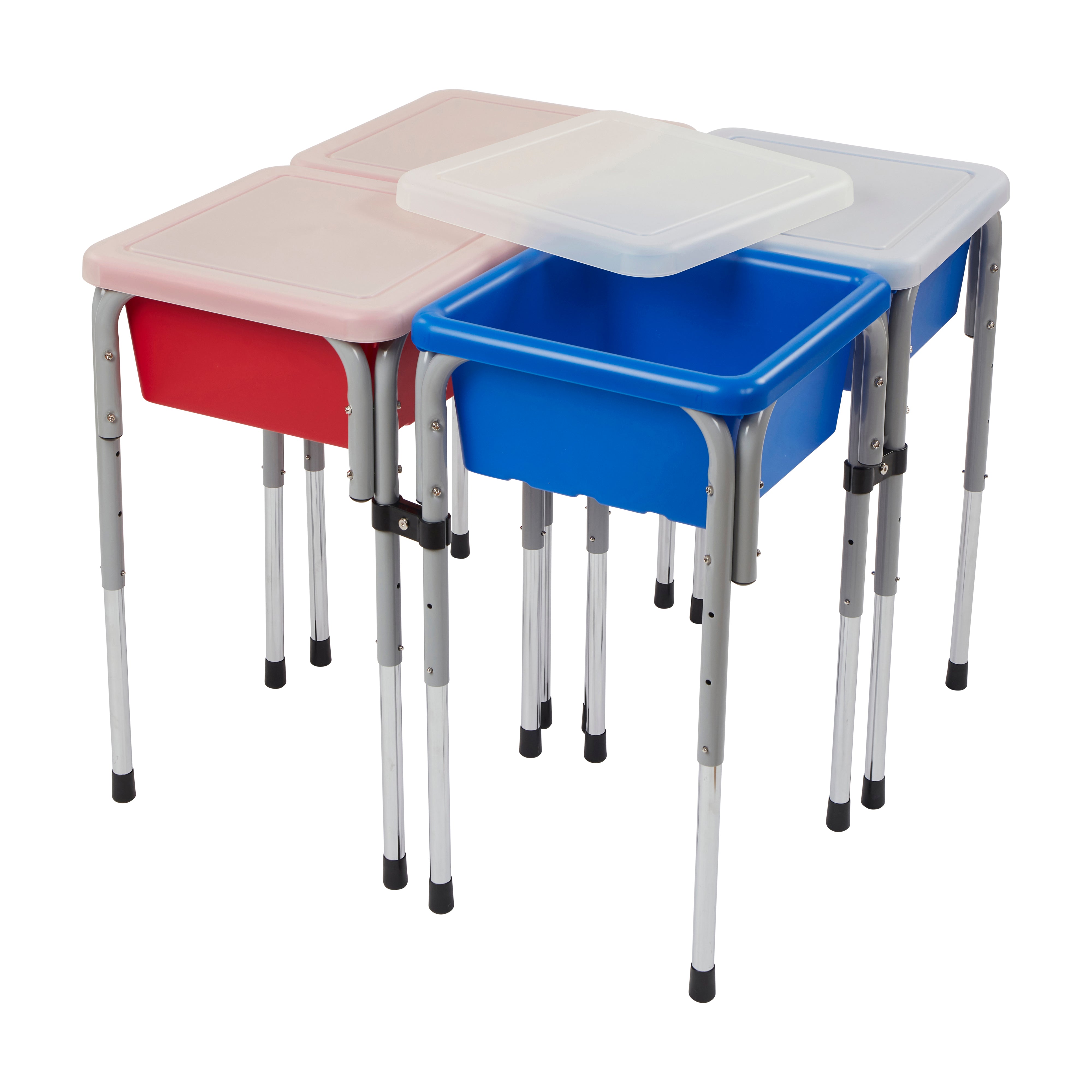 Adjustable Quad Sensory Tables with Lids
