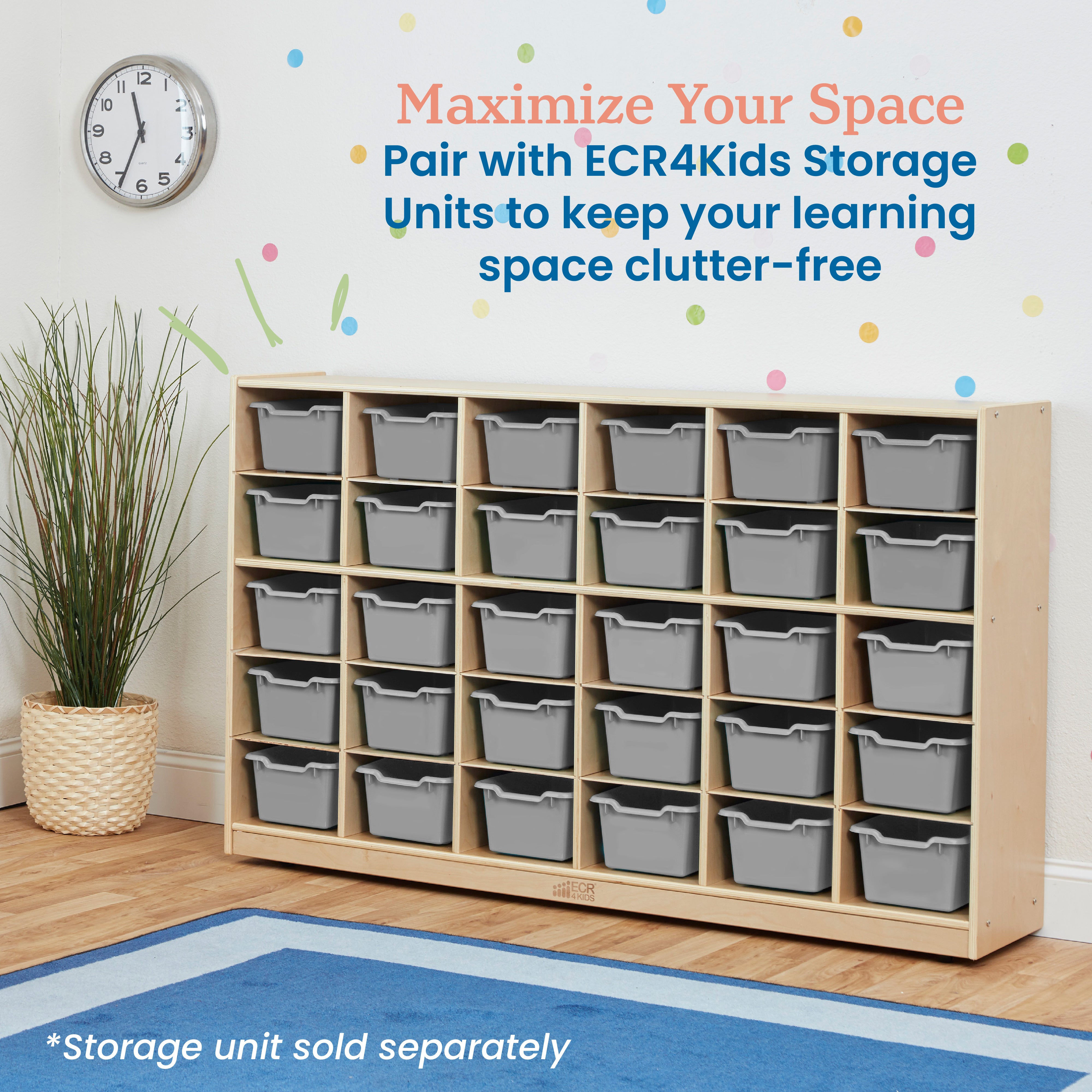 Scoop Front Storage Bin, 30-Piece