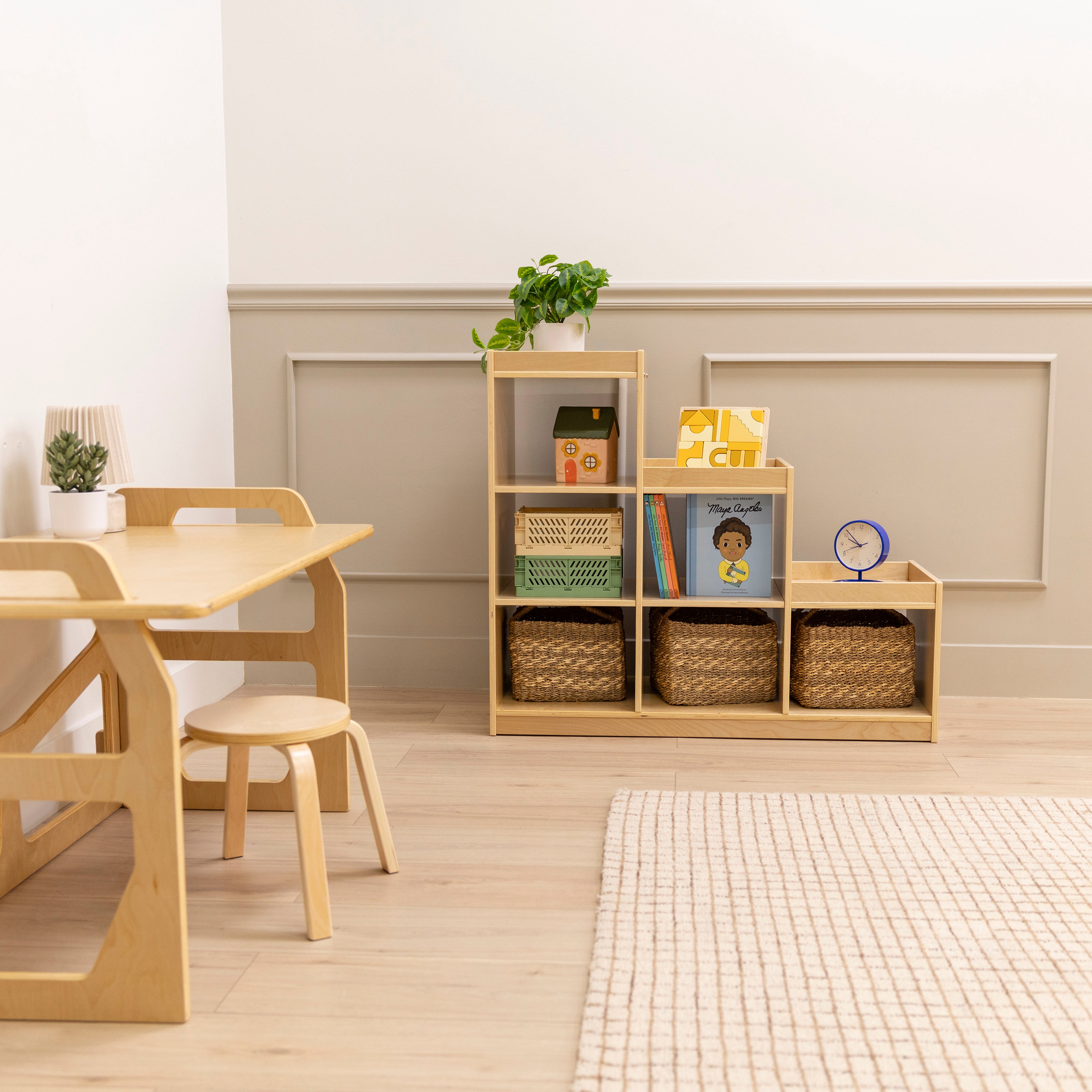 6-Compartment Tiered Storage Cabinet
