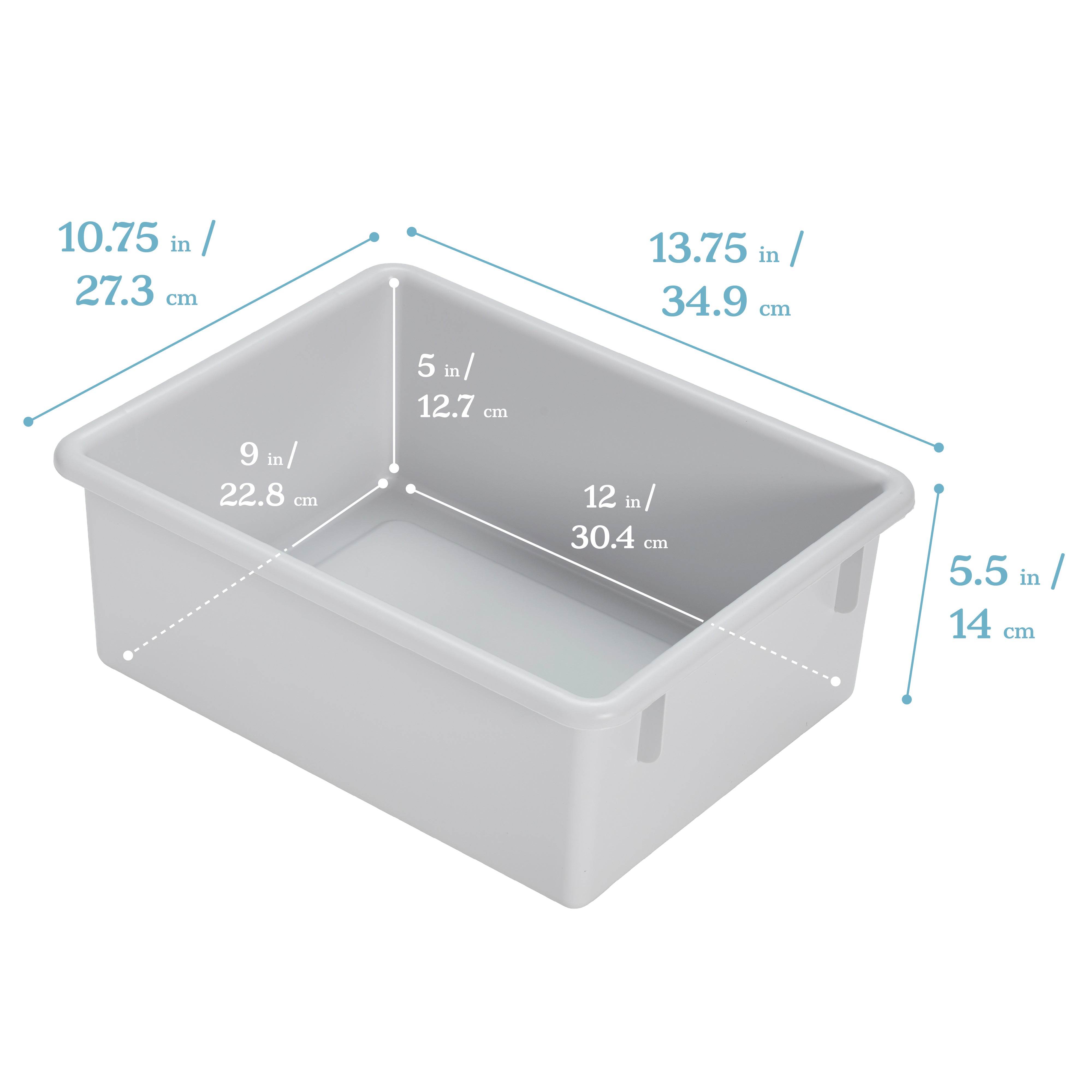 Letter Size Deep Tray with Lid, 10-Piece