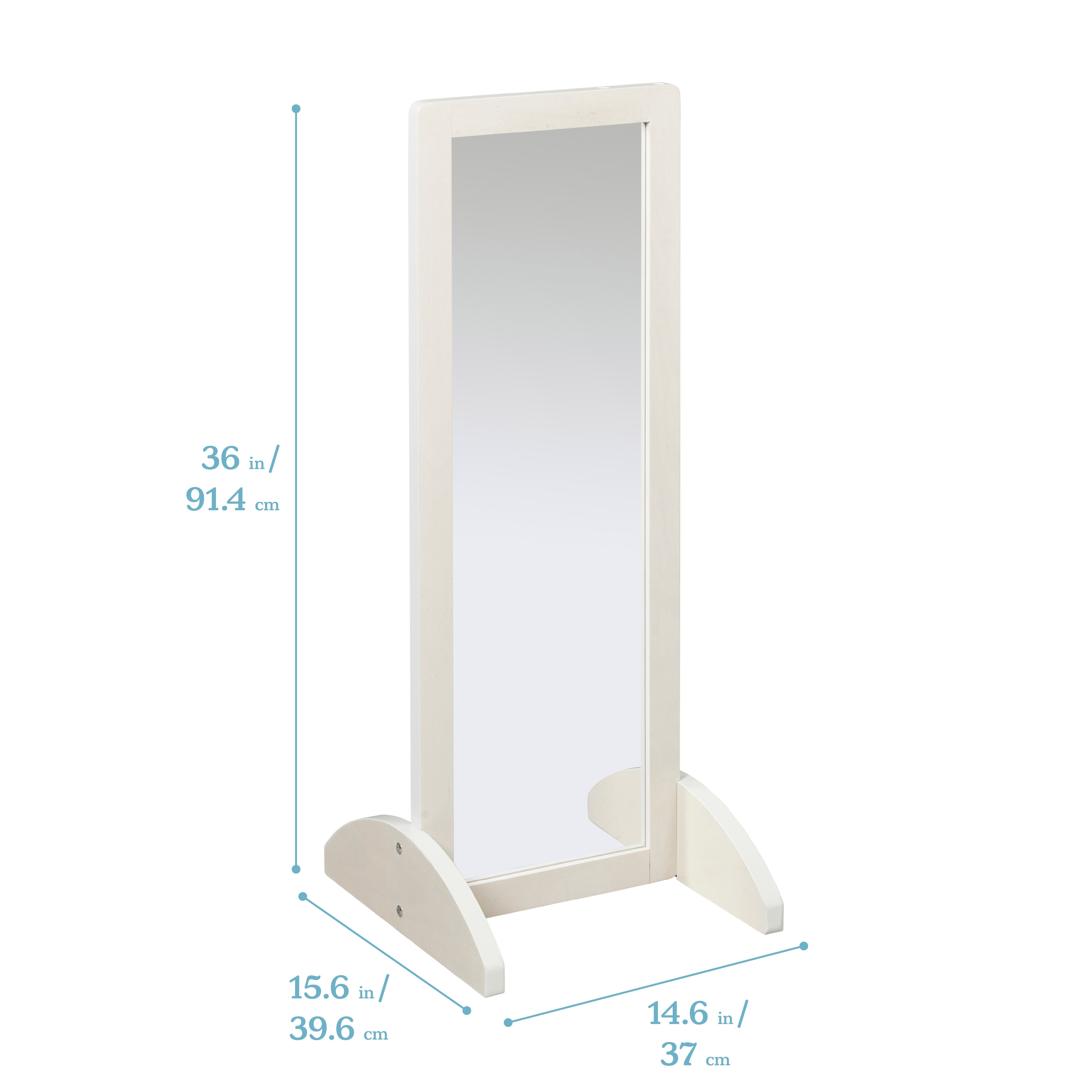 Toddler Single-Sided Bi-Directional Mirror, Wooden