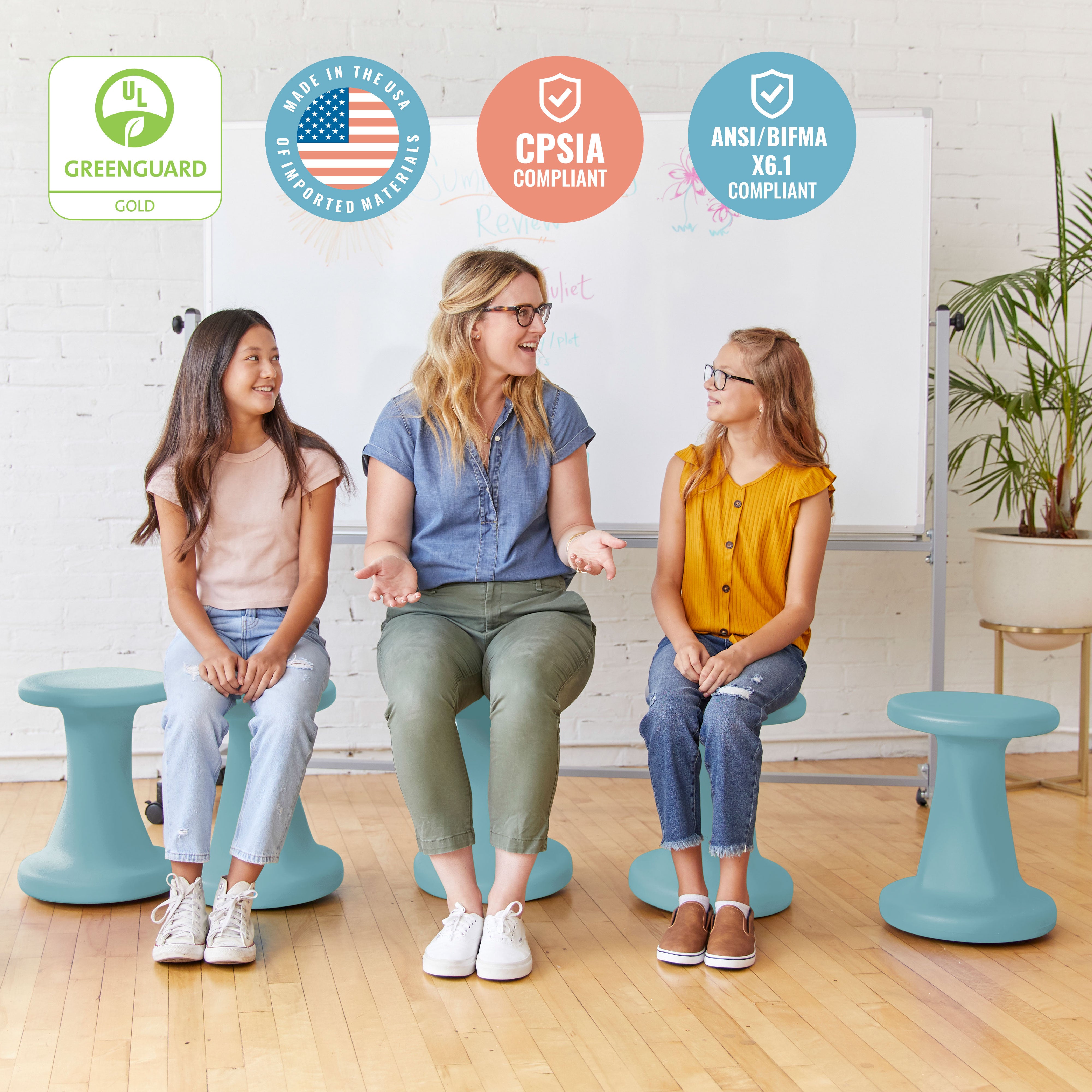 Twist Wobble Stool, 18in Seat Height