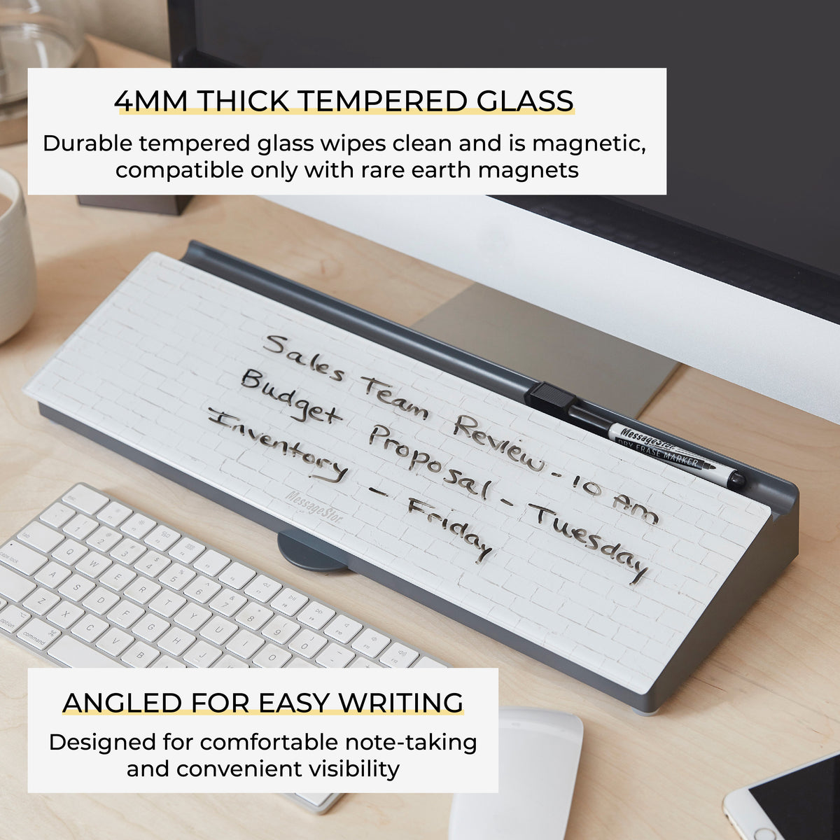 MessageStor Dry-Erase Keyboard Write and Store
