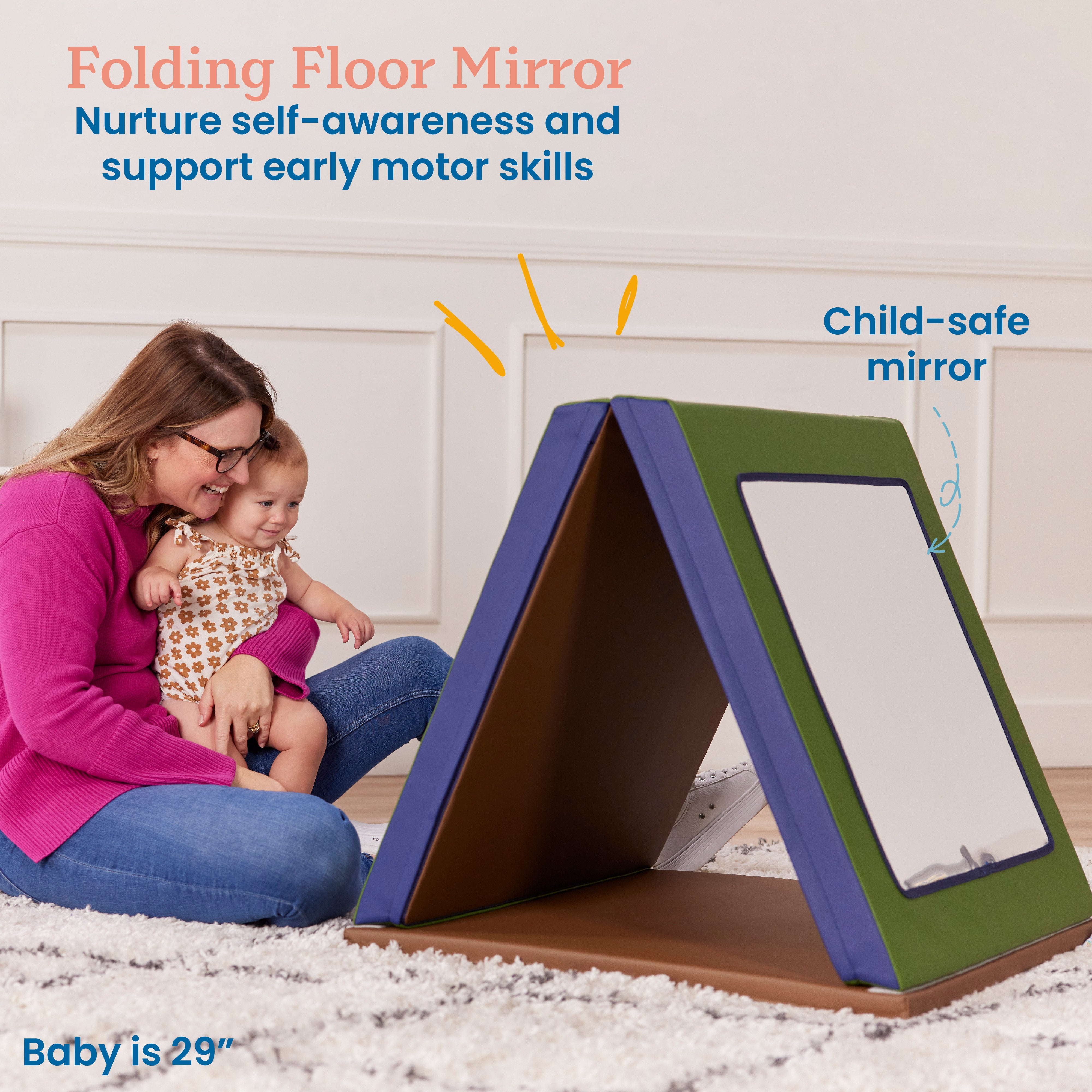 SoftZone Folding Floor Mirror