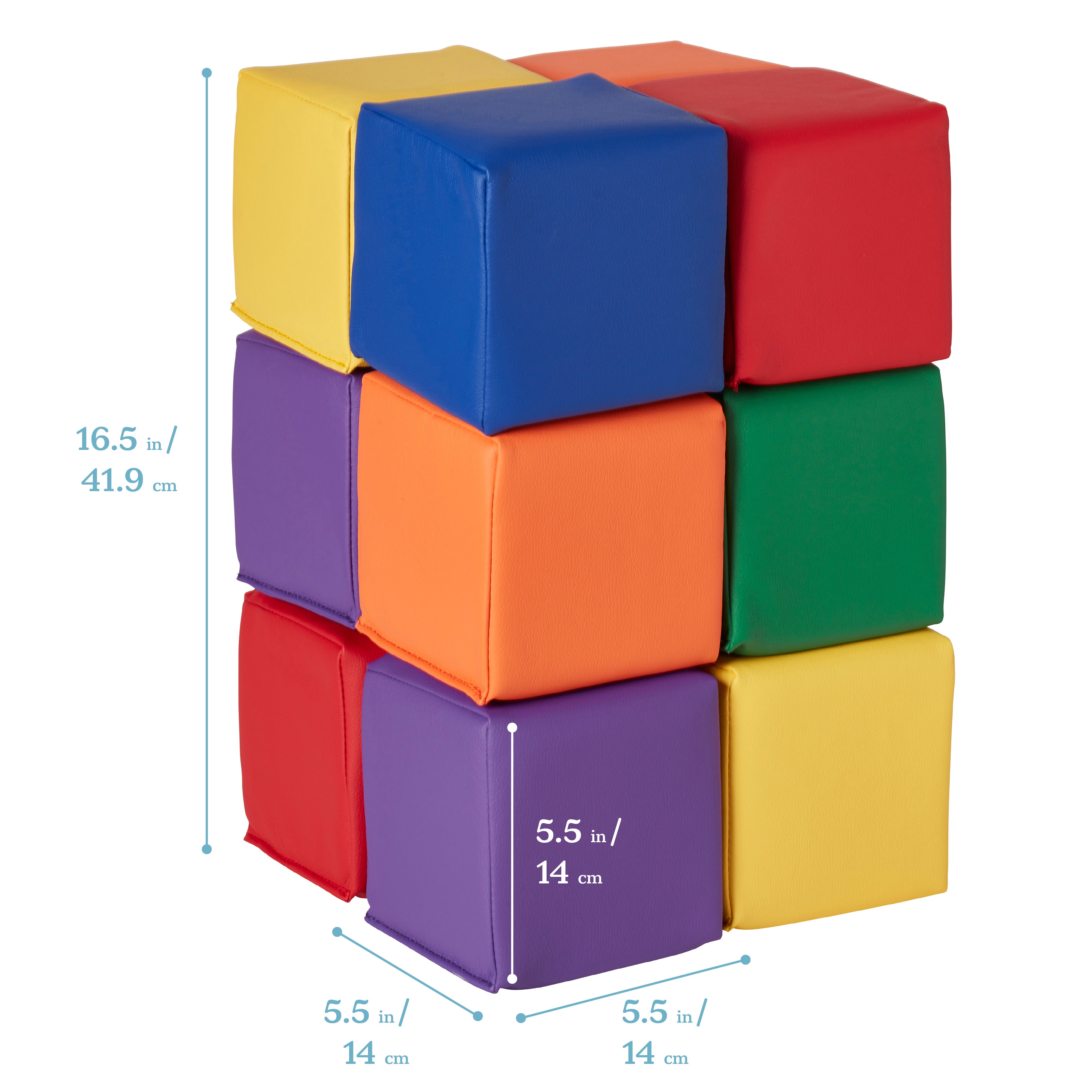 SoftZone Patchwork Toddler Blocks, 12-Piece