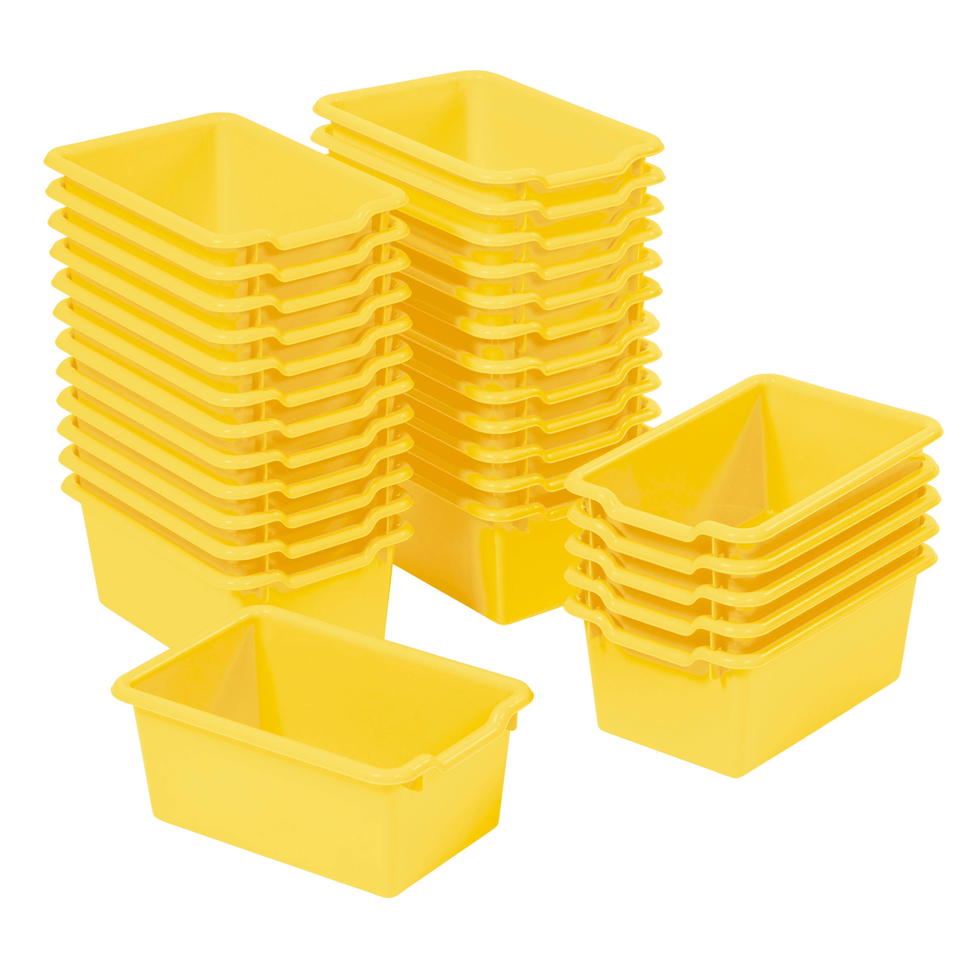 Scoop Front Plastic Storage Bins, 30-Piece