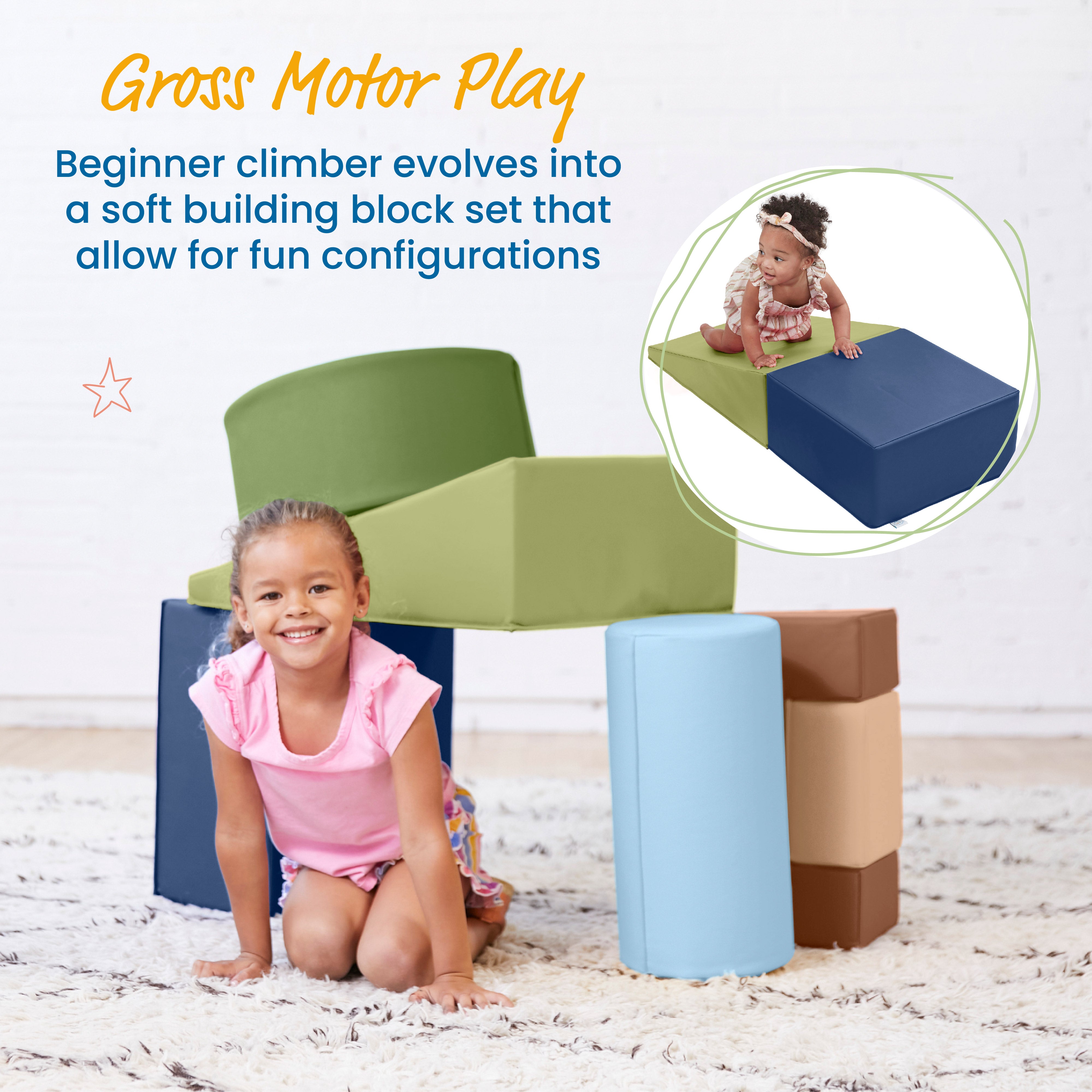 SoftZone Crawl and Climb Playtime Playset, 6-Piece