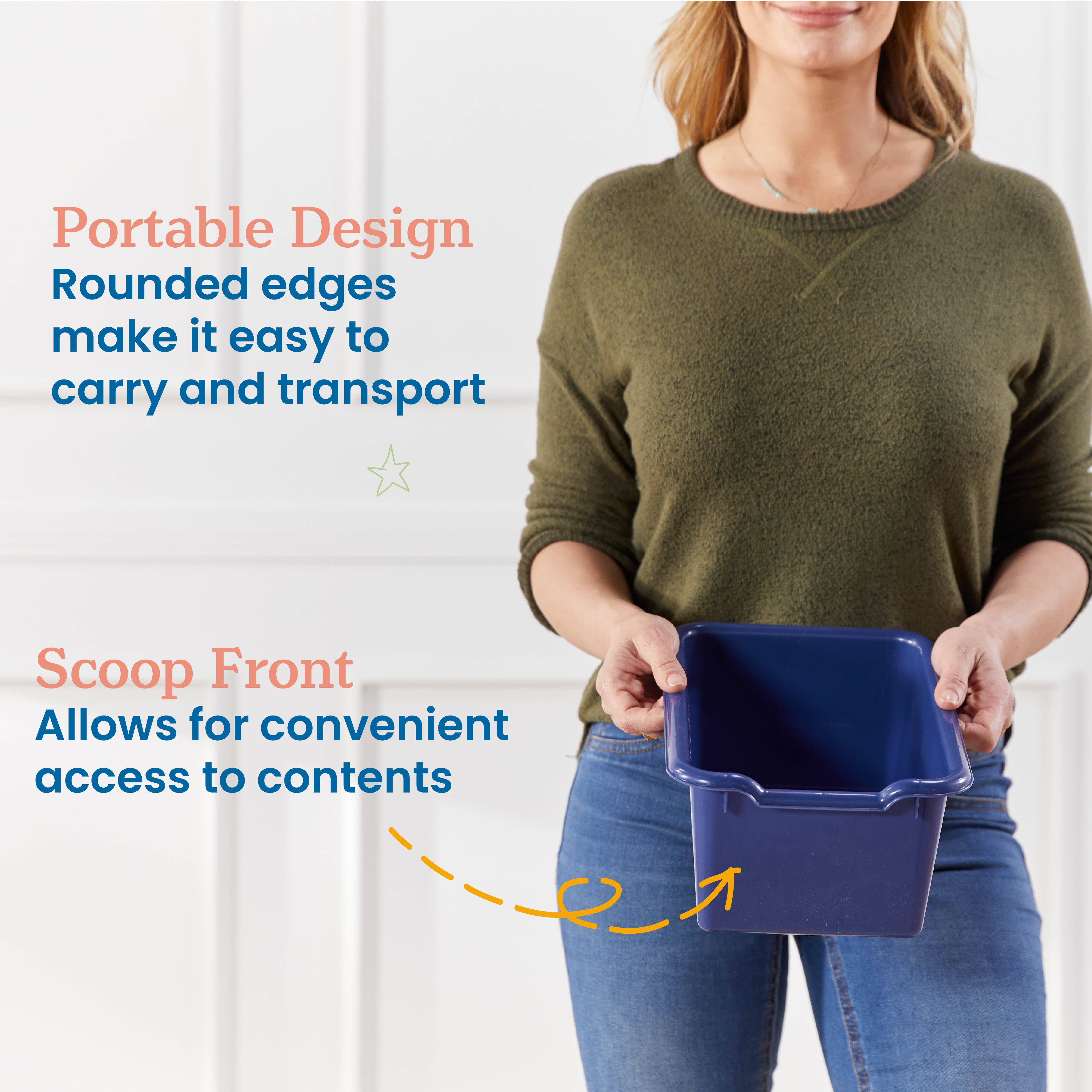 Scoop Front Storage Bins, 25-Piece