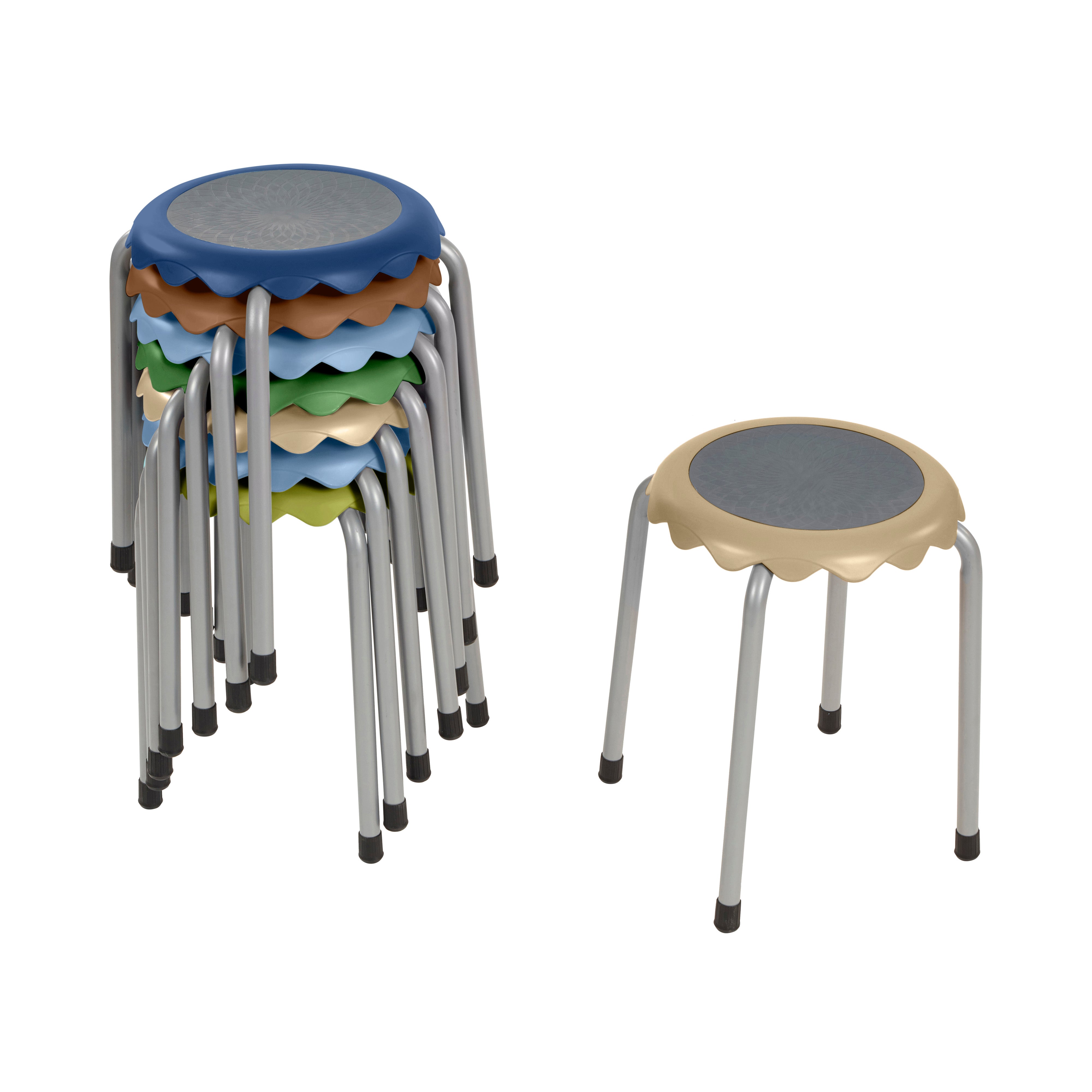 Daisy Stackable Stool Set, 8-Piece