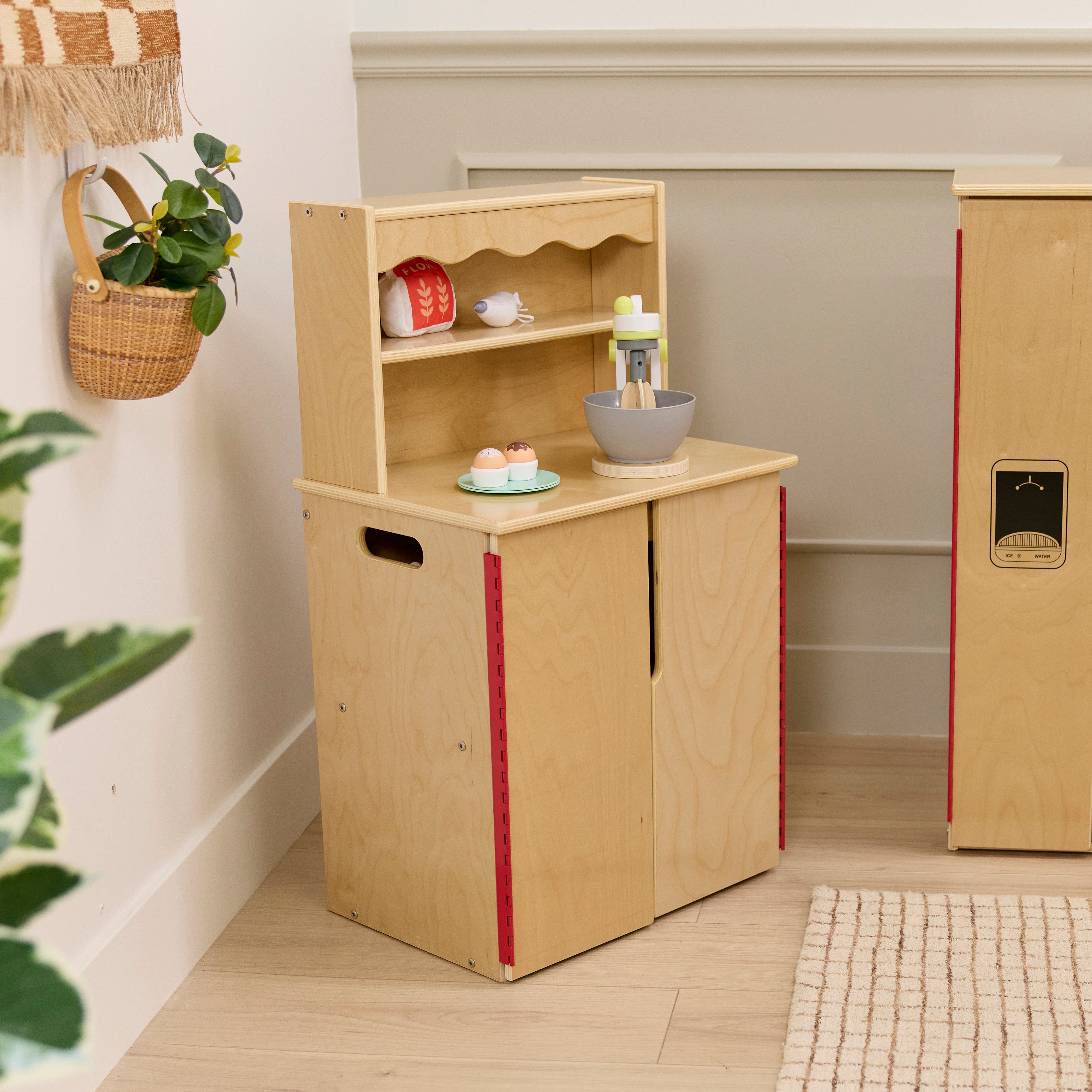 Chef's Station Kids Pretend Play Kitchen Cupboard