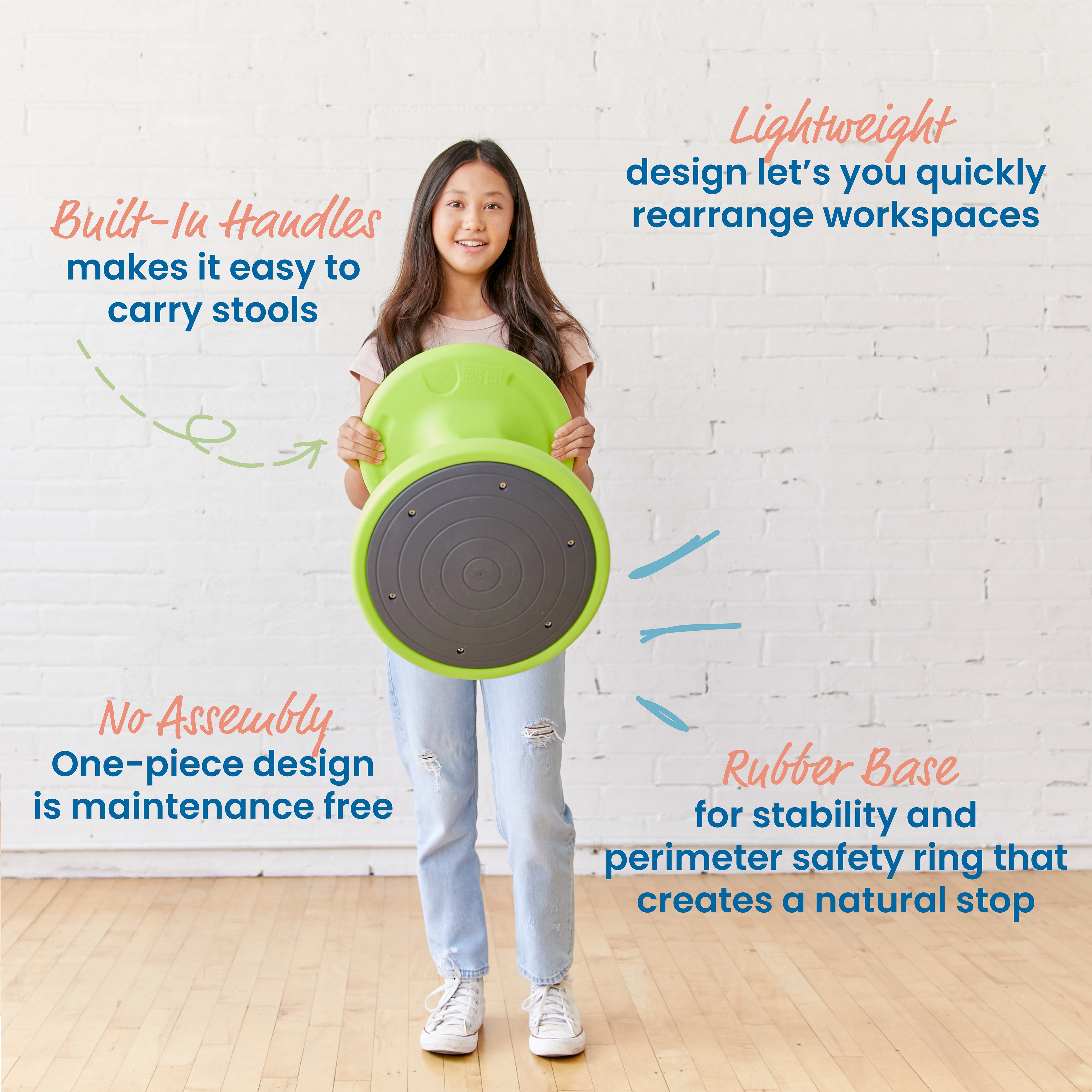 Twist Wobble Stool, 18in Seat Height